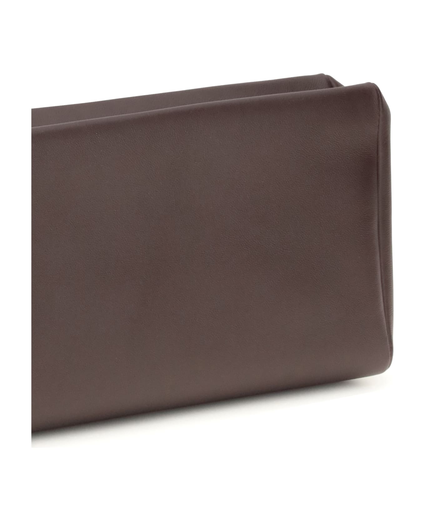 The Row Compact Square Leather Clutch Bag