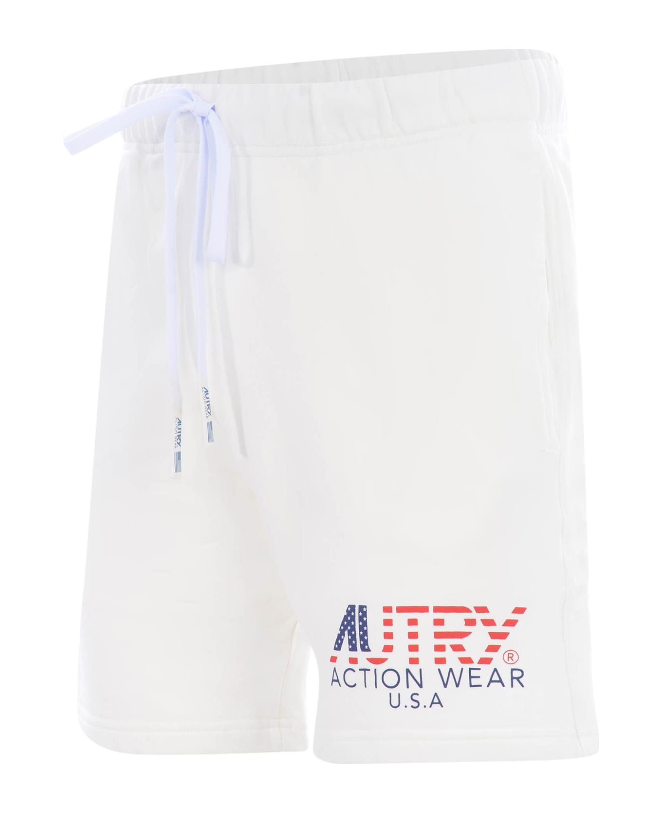 Autry Shorts Autry In Cotone - Bianco