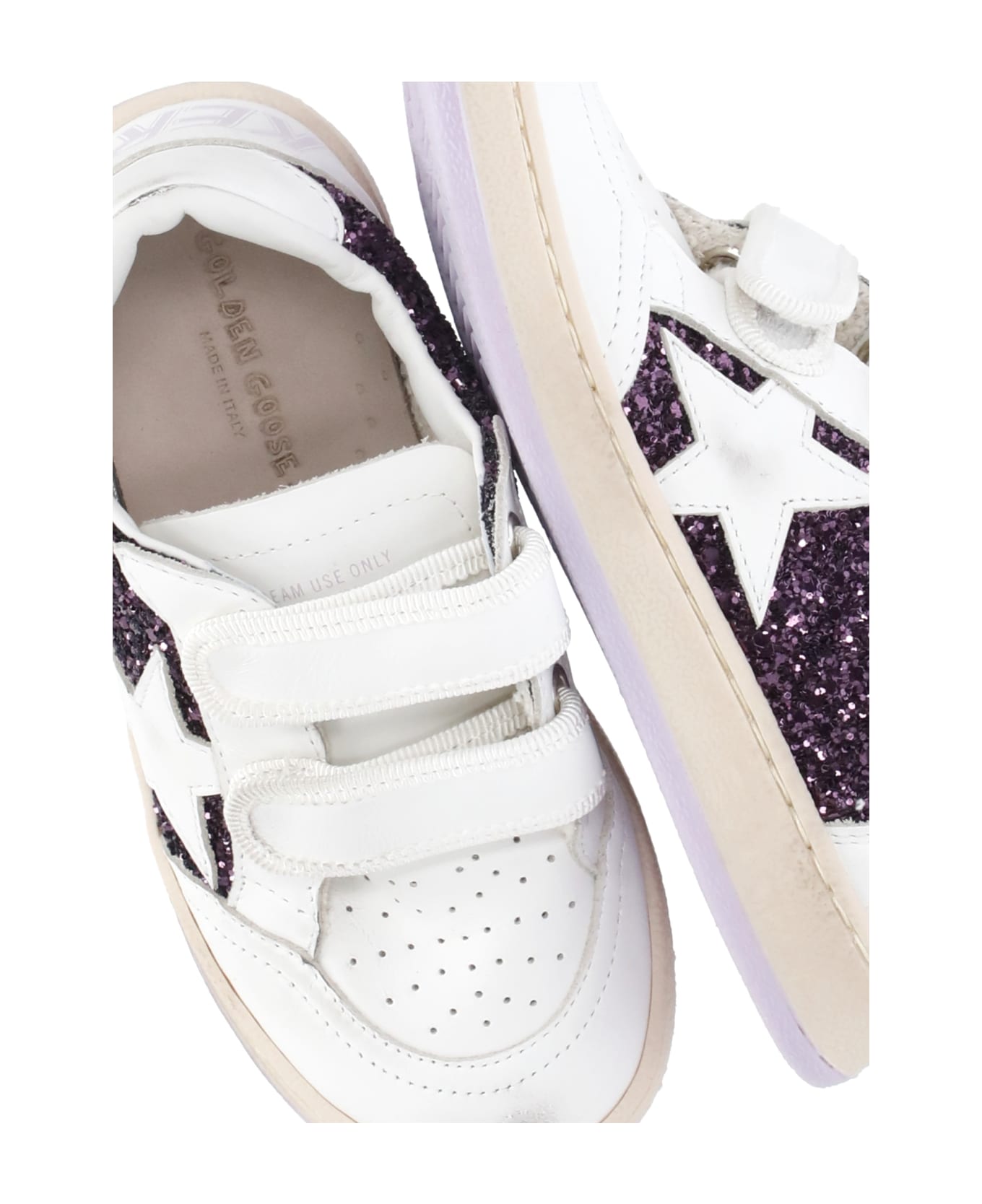Golden Goose Ball Star Strap Sneakers - Purple