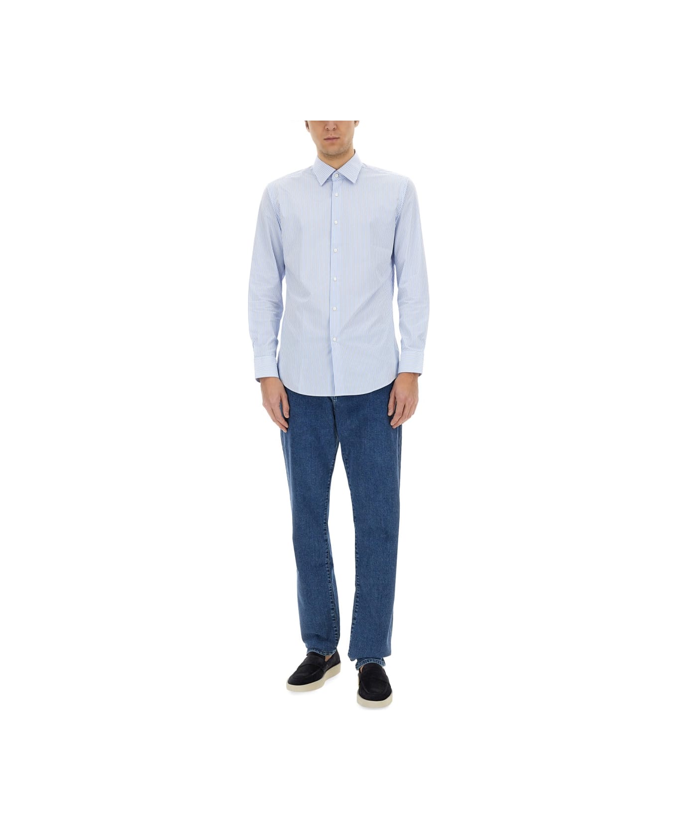 Hugo Boss Striped Shirt - AZURE