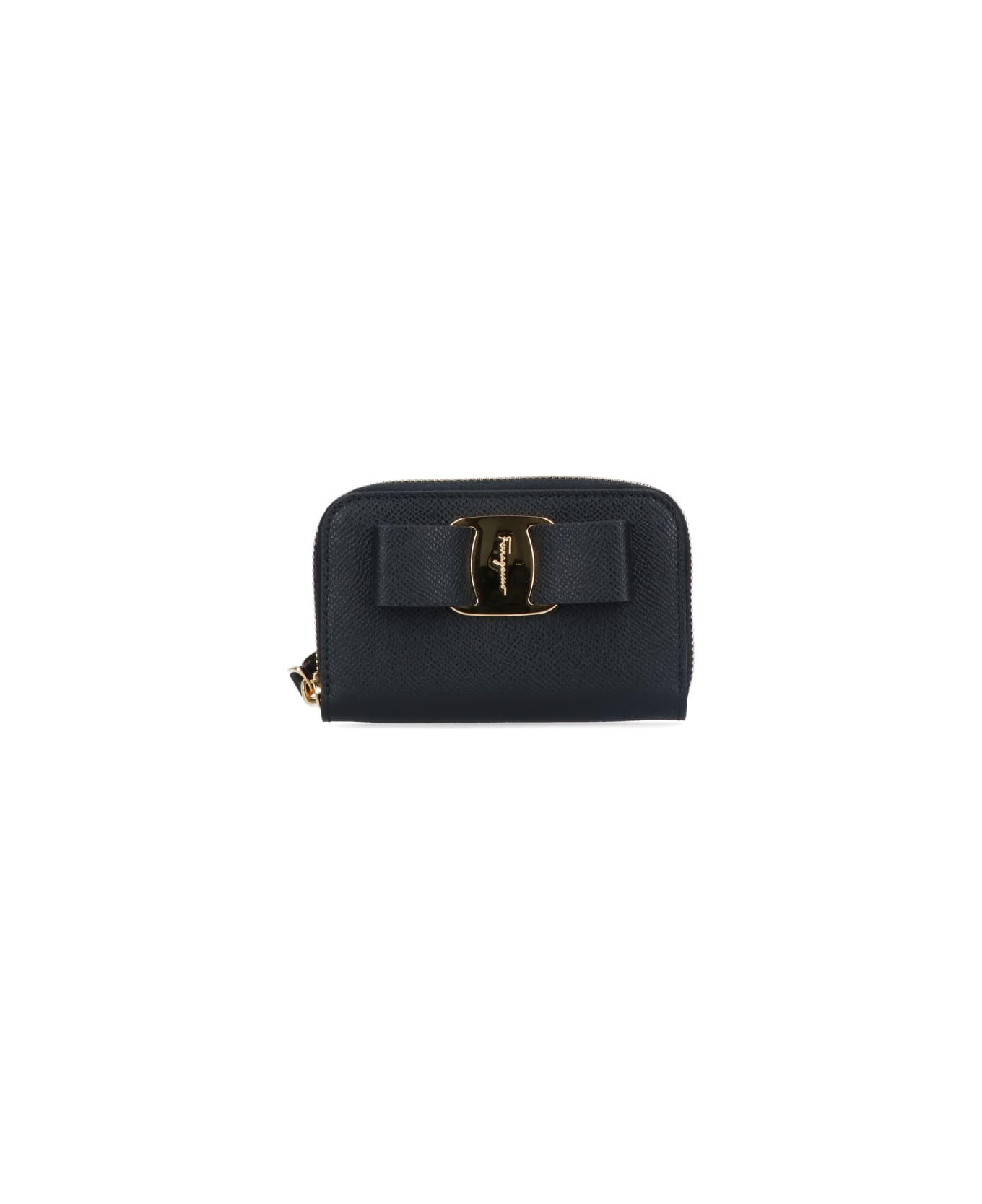 Ferragamo 
fiocco Vara
 Business Card Holder - Black  