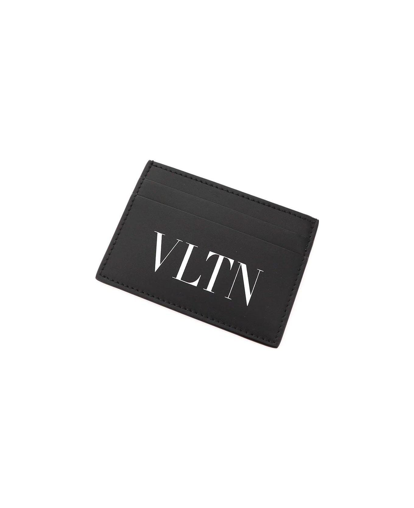 Valentino Garavani Vltn Printed Cardholder - Nero