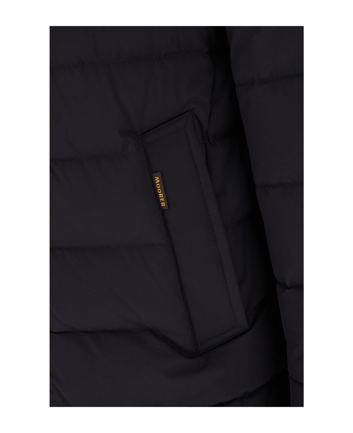 Moorer Midnight Blue Nylon Blend Calegari Down Jacket - Blue