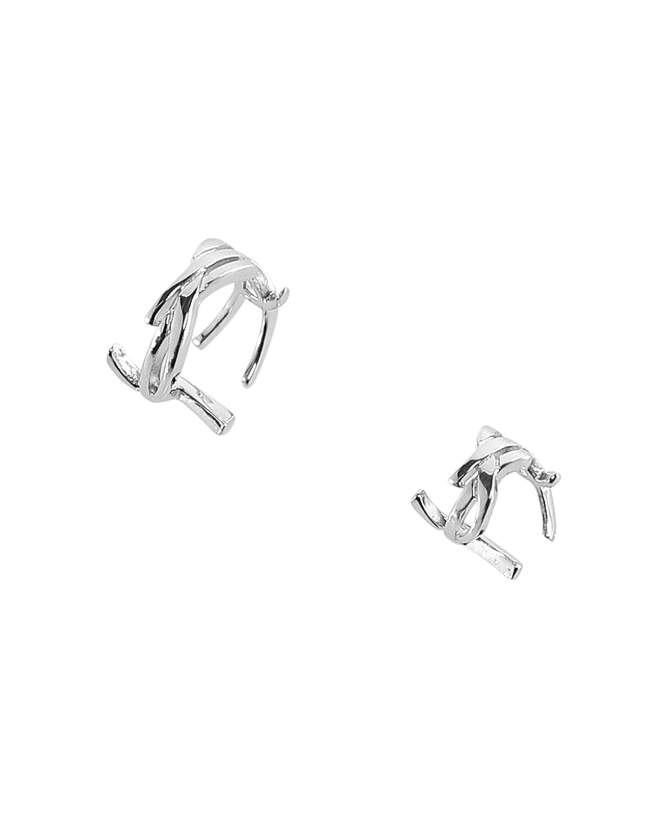 Saint Laurent Asymmetrical Curb Chain Earrings