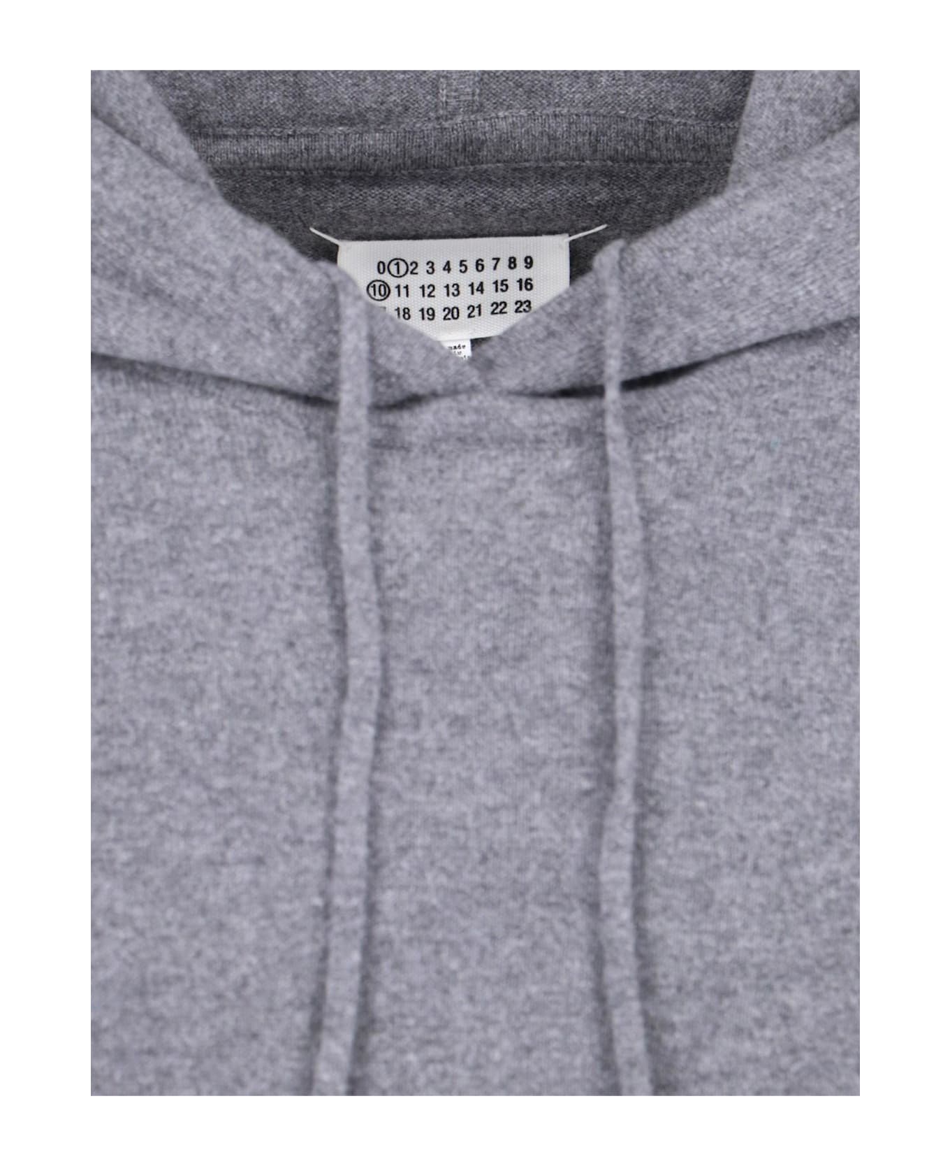 Maison Margiela Knitted Hoodie - Medium Grey