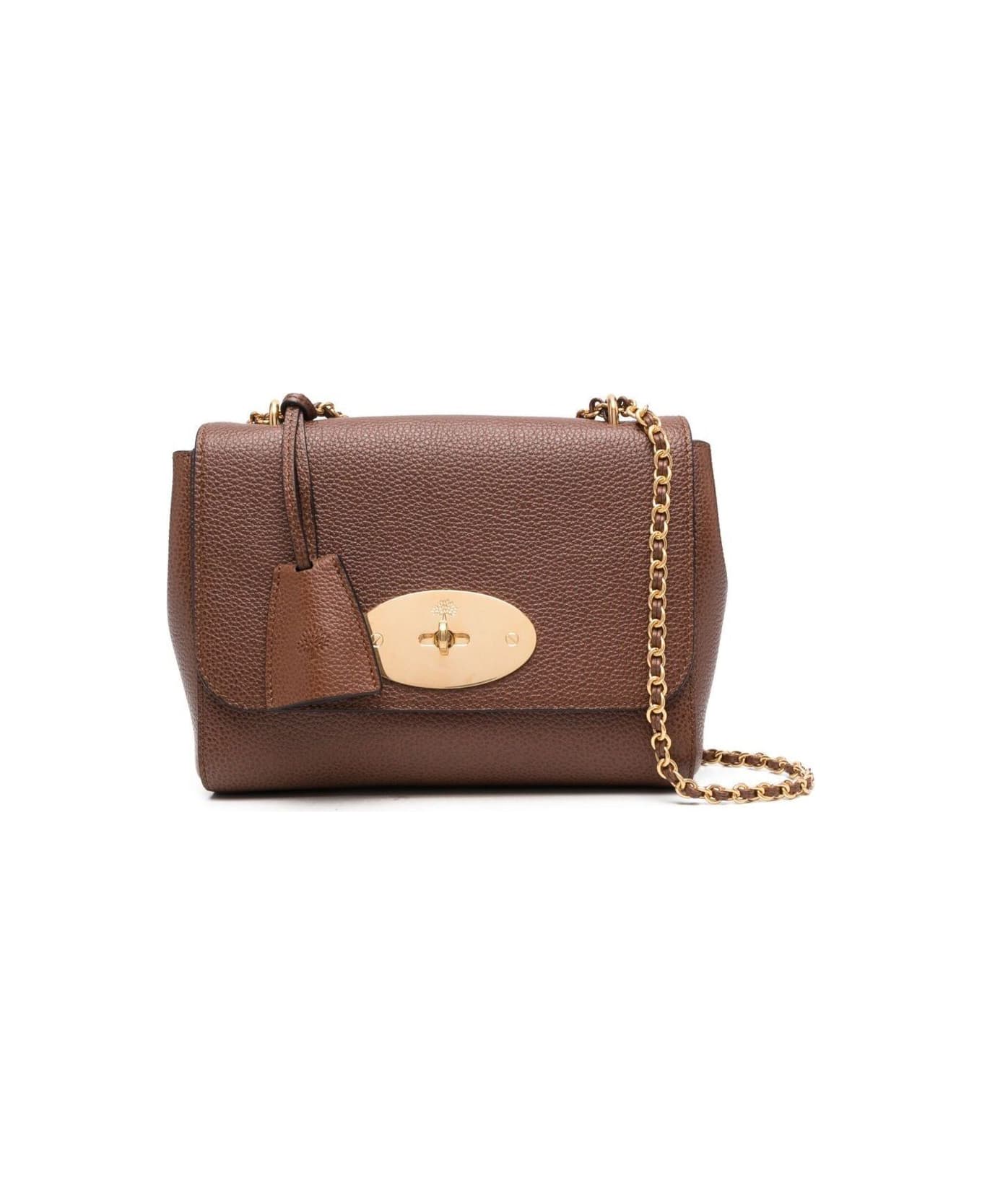 Mulberry Lily Crossbody Bag In Brown Leather Woman - Brown