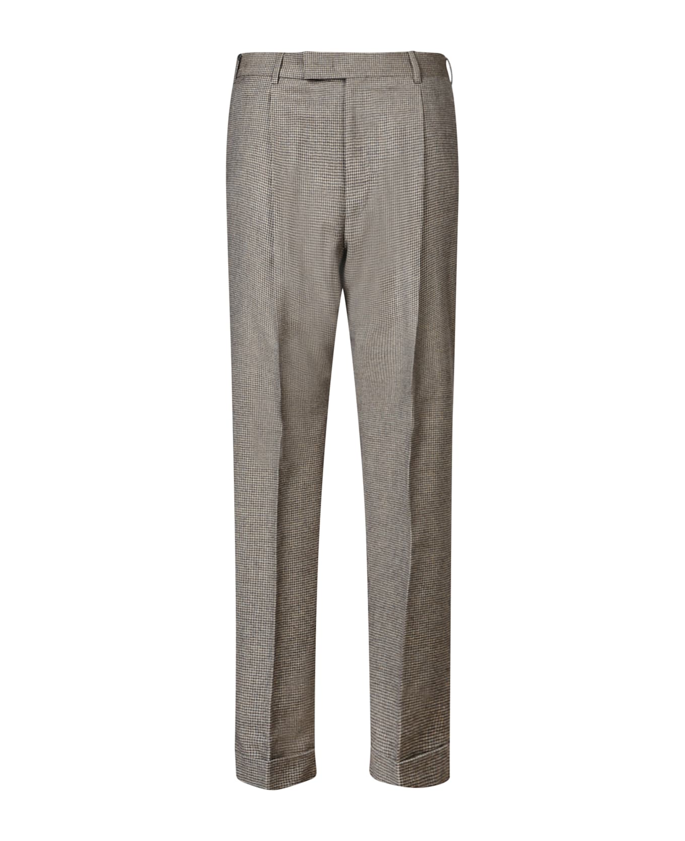 PT Torino Rebel Beige And Brown Trousers - Beige