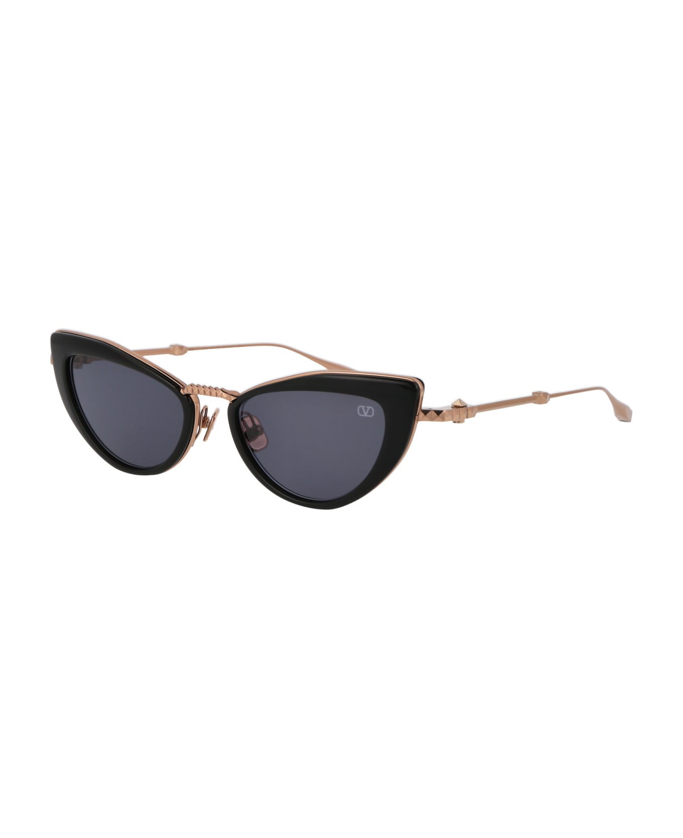 Valentino Eyewear Viii Sunglasses - ROSE GOLD W/ DARK GREY 