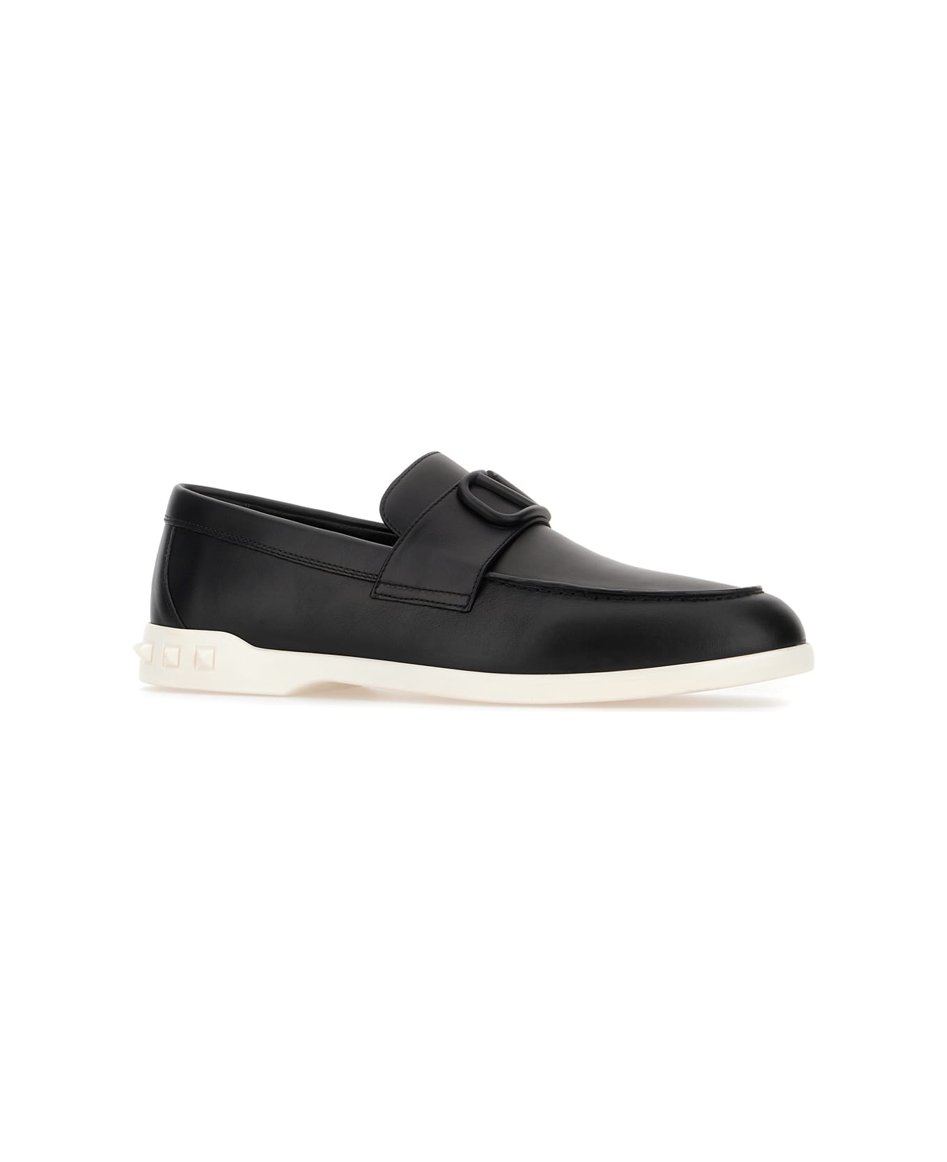 Valentino Garavani Black Leather Loafers - Nero