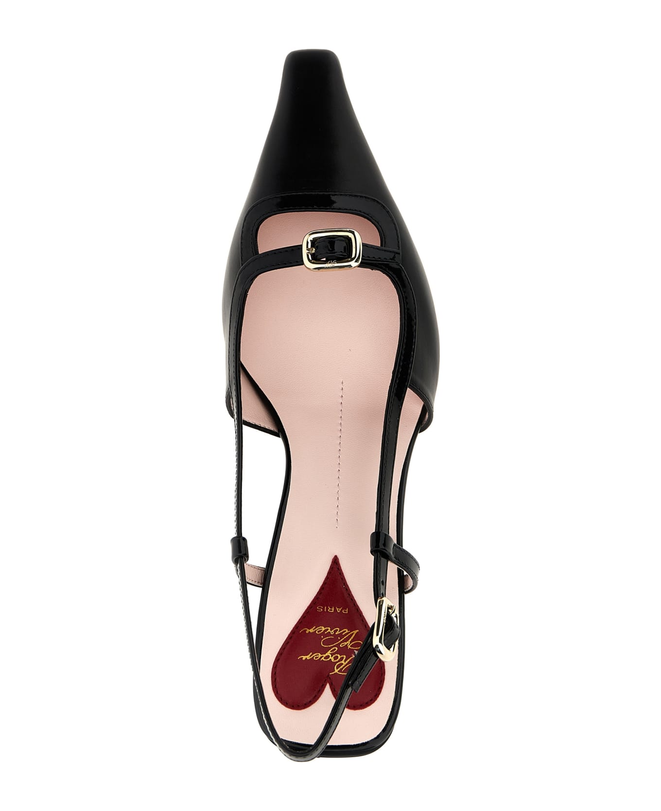 Roger Vivier Mini Buckle Sling Back Dec 55 - NERO
