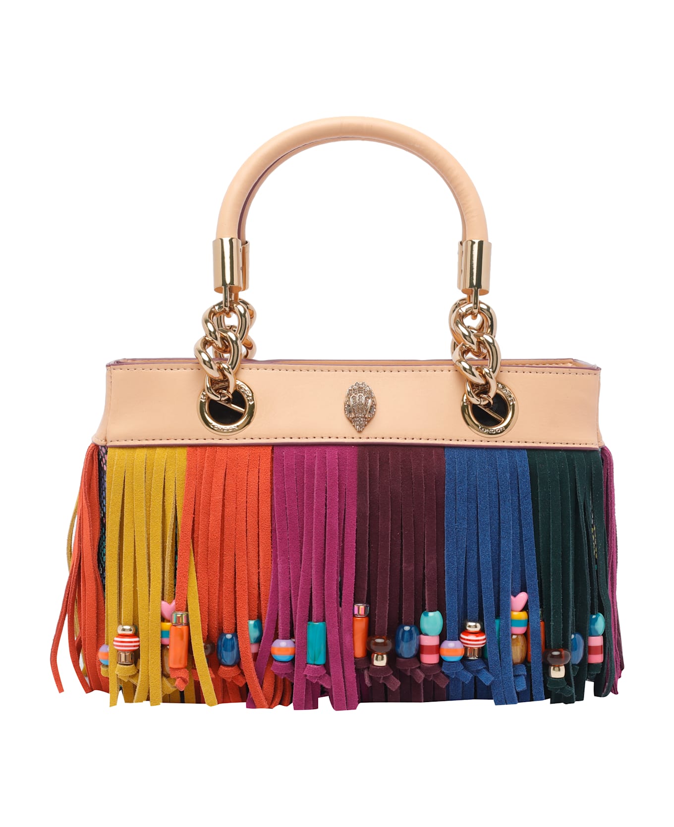 Kurt Geiger Square Kensington Fringe Handbag - MultiColour