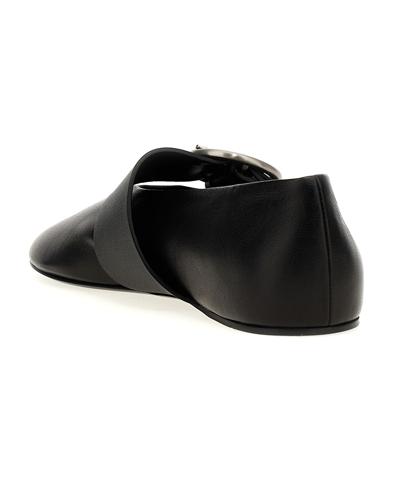 Jil Sander Buckle Ballet Flats - Black