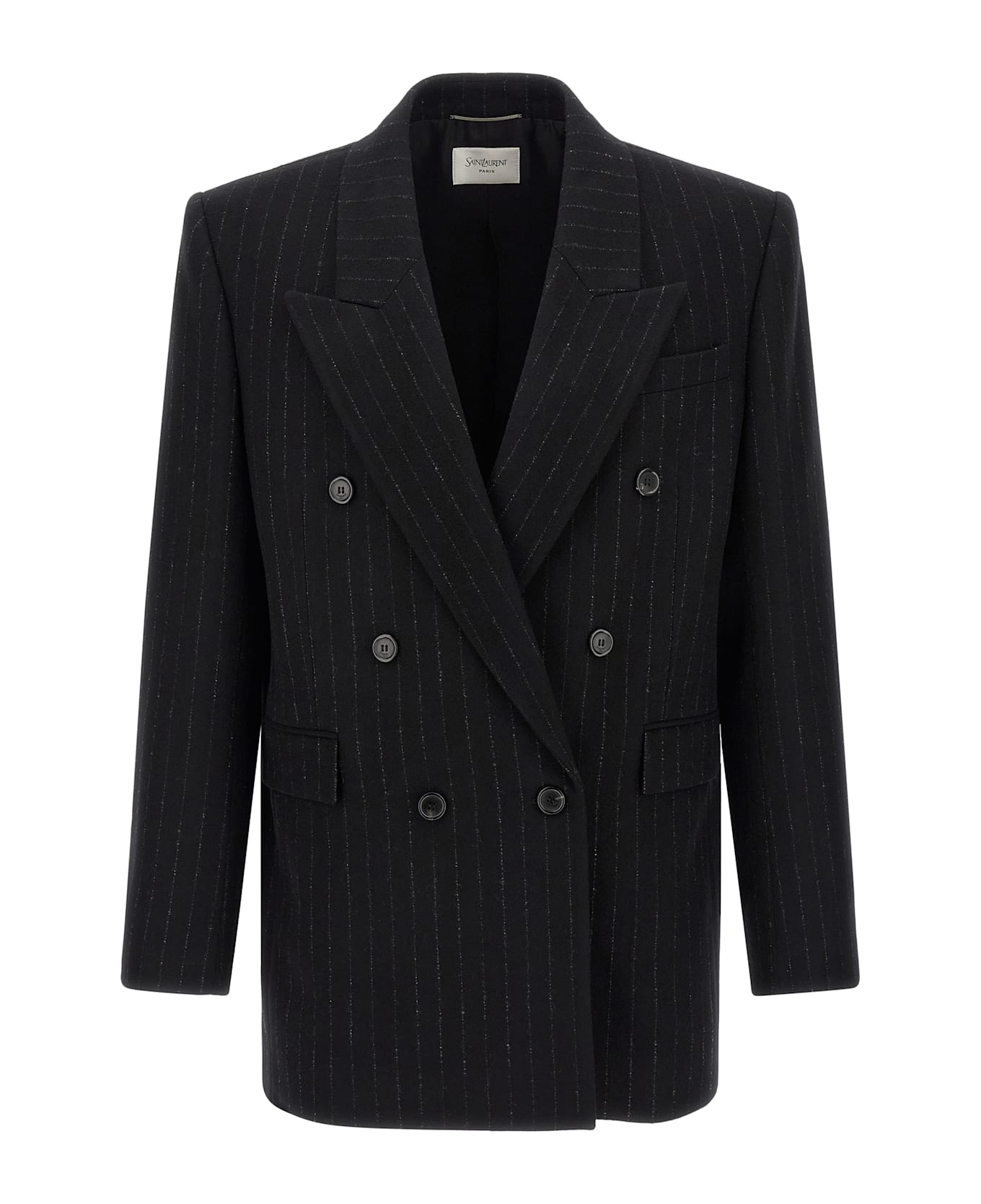 Saint Laurent Pinstripe Blazer - Black  