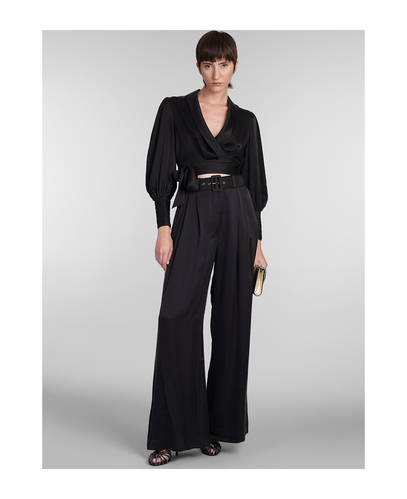 Zimmermann Pleated Tuck Pants - BLACK