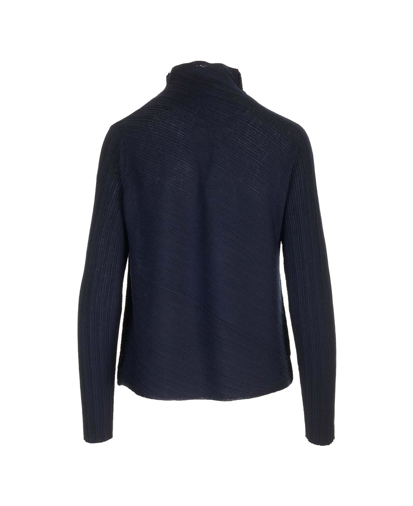 Theory Long-sleeved Roll-neck Knitted Top - Blue ニットウェア