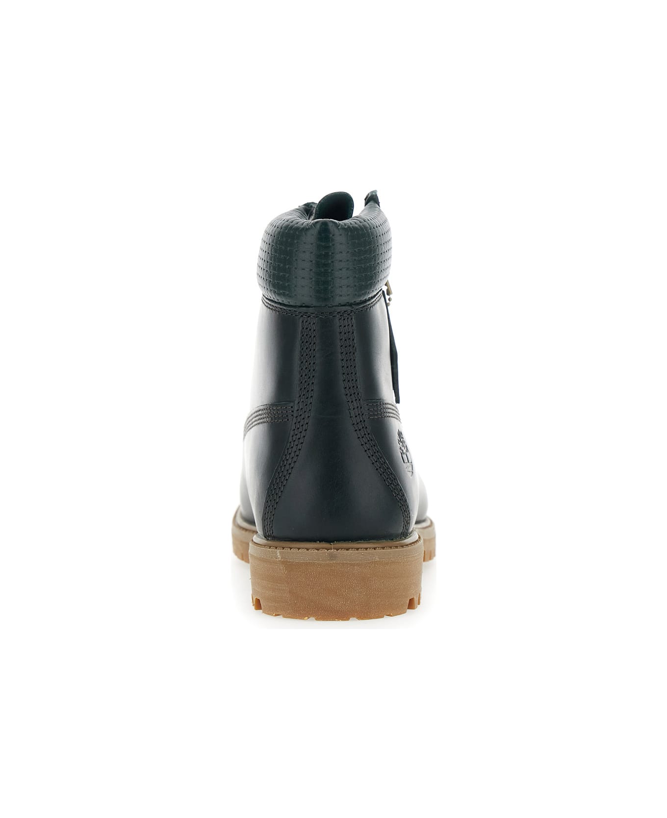 Timberland Green Water-proof Boots With Logo Plate In Leather Man - Green