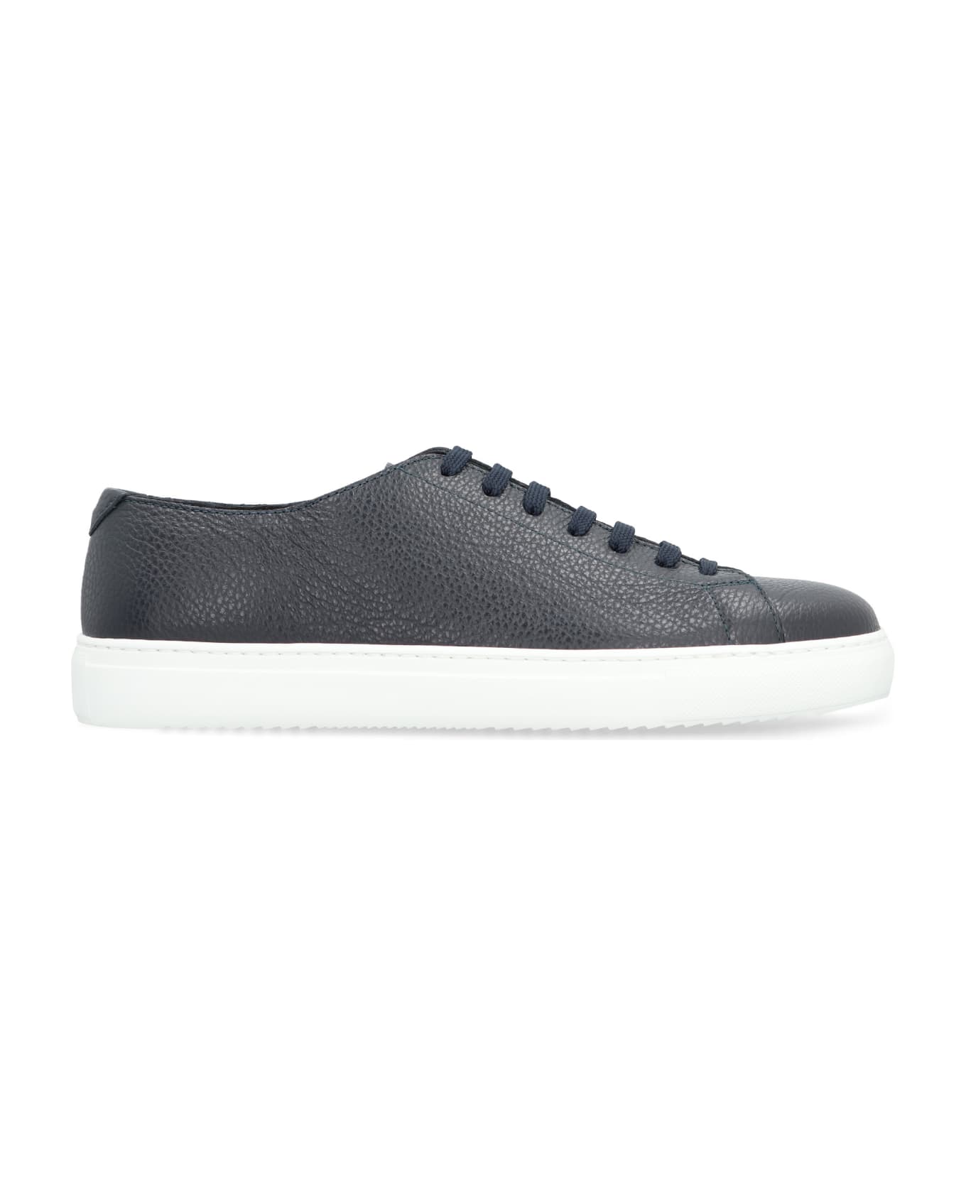 Doucal's Leather Low-top Sneakers - blue