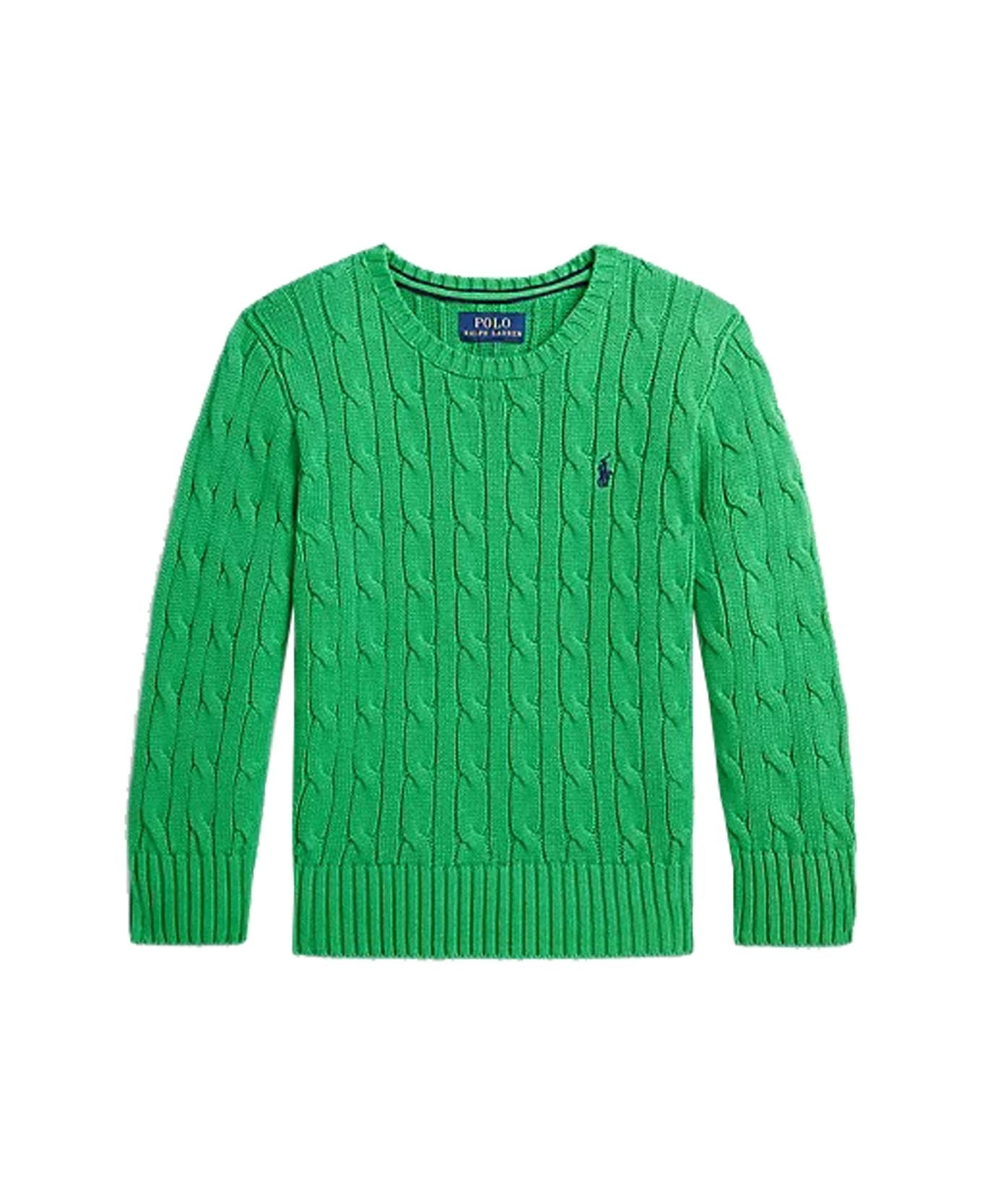 Ralph Lauren Cotton Cable Sweater - Green ニットウェア＆スウェットシャツ