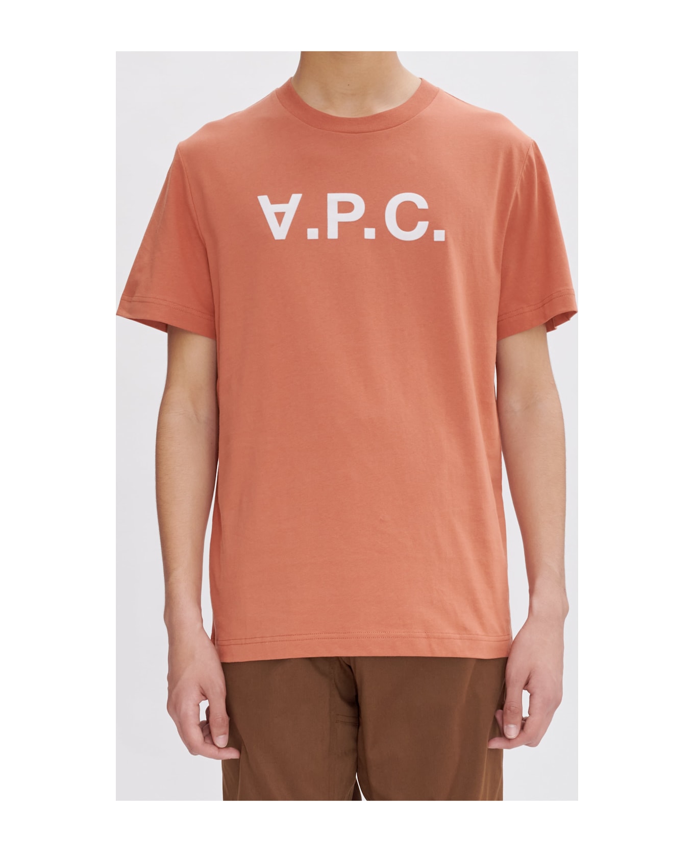 A.P.C. T-shirt Standard Grand Vpc - Gla Terracotta Blanc