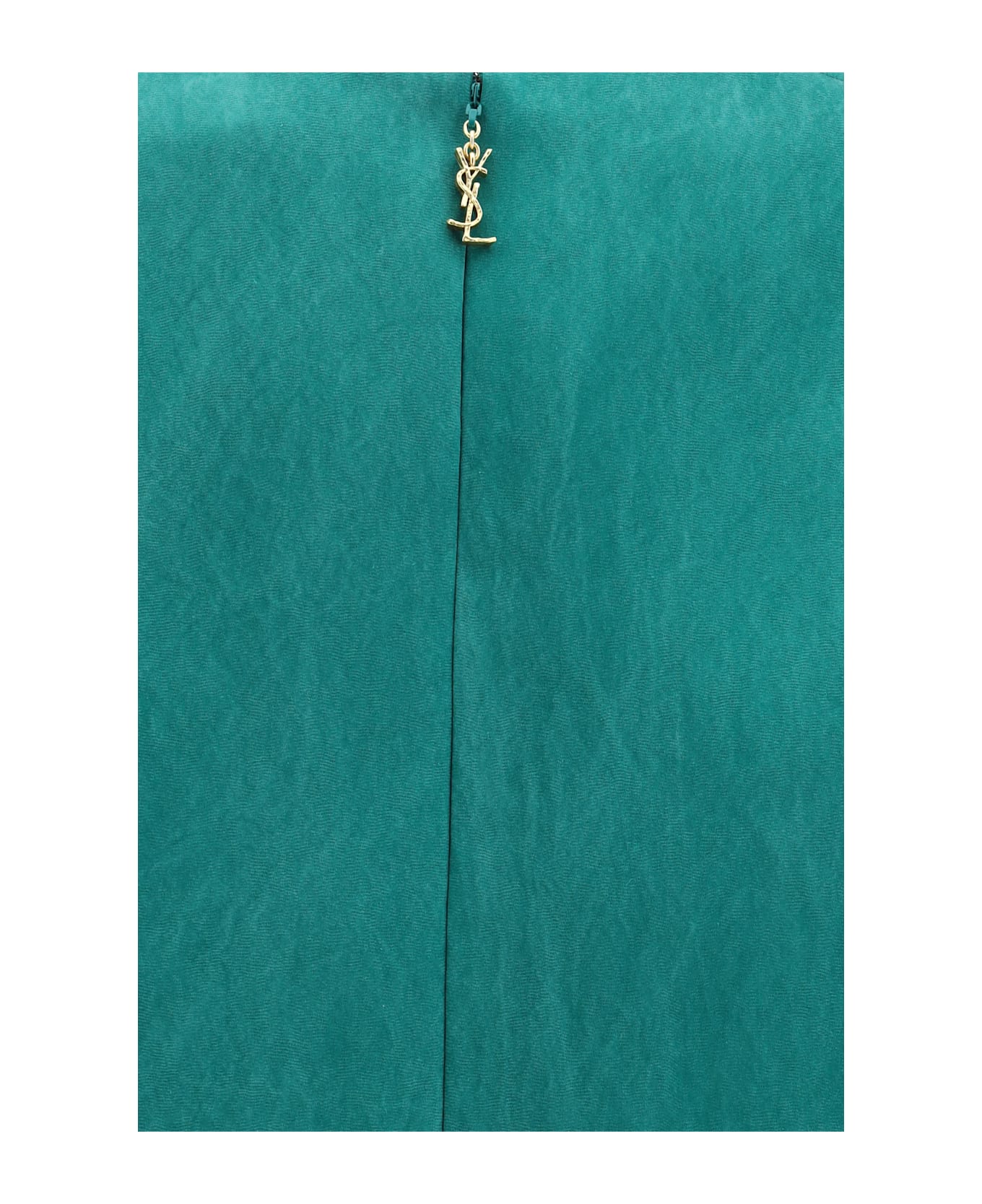 Saint Laurent Stonewashed Silk Satin Boxy Dress