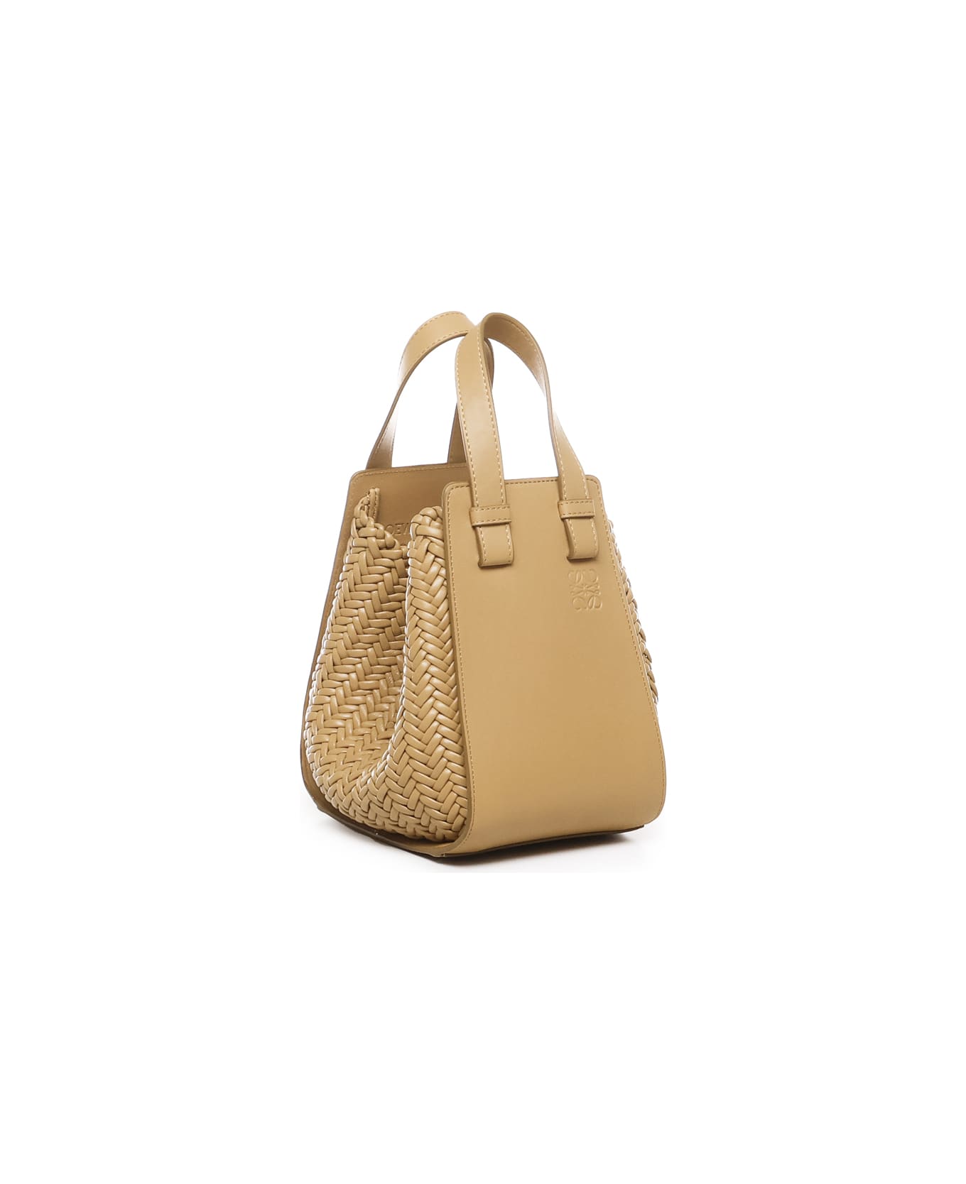 Loewe Beige Leather Hammock Bucket Bag - SAHARA