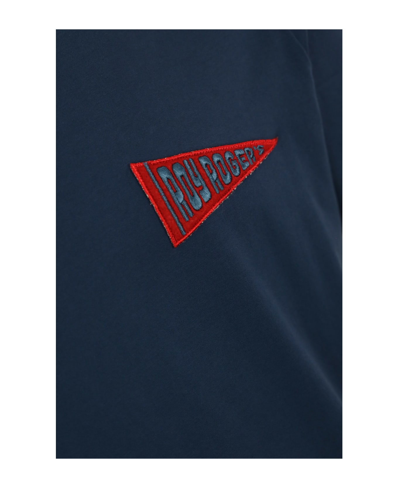 Roy Rogers Cotton T-shirt With Logo Patch - French navy