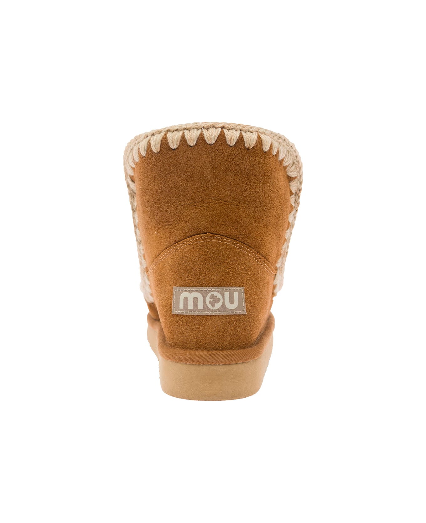 Mou 'erkimo' Brown Boots With Rear Logo Application In Suede Woman - Brown