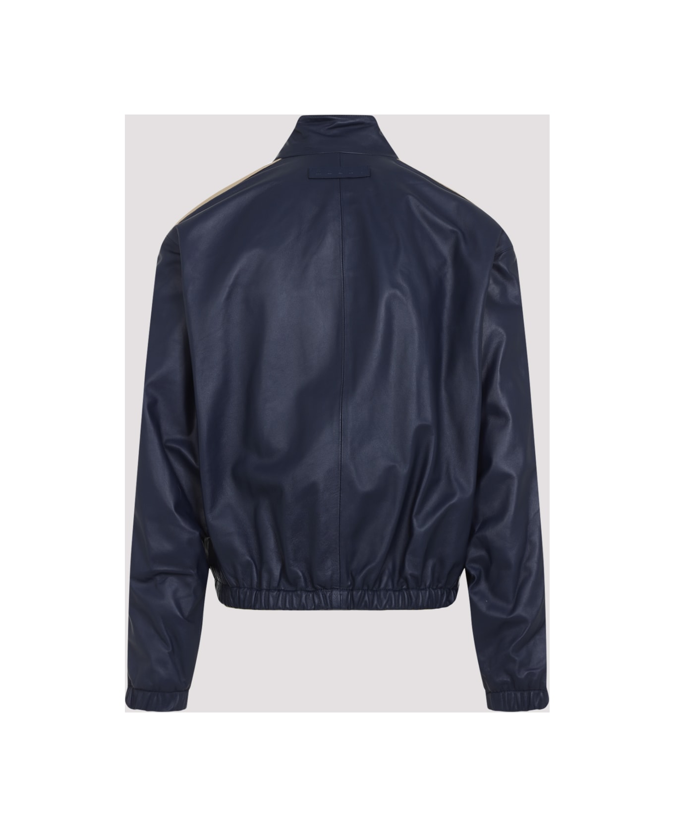 Marni Ovine Leather Jacket - Blue China