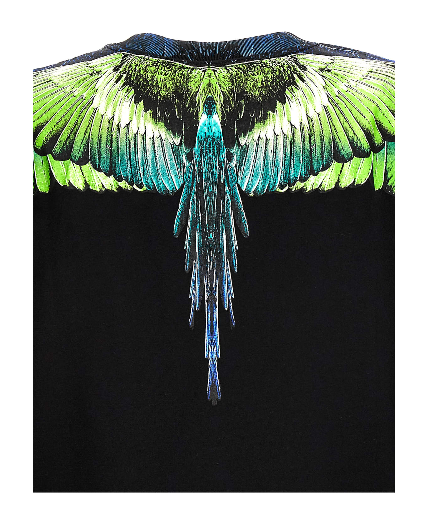 Marcelo Burlon 'icon Wings' Crewneck, Cotton T-shirt With Print - Black  