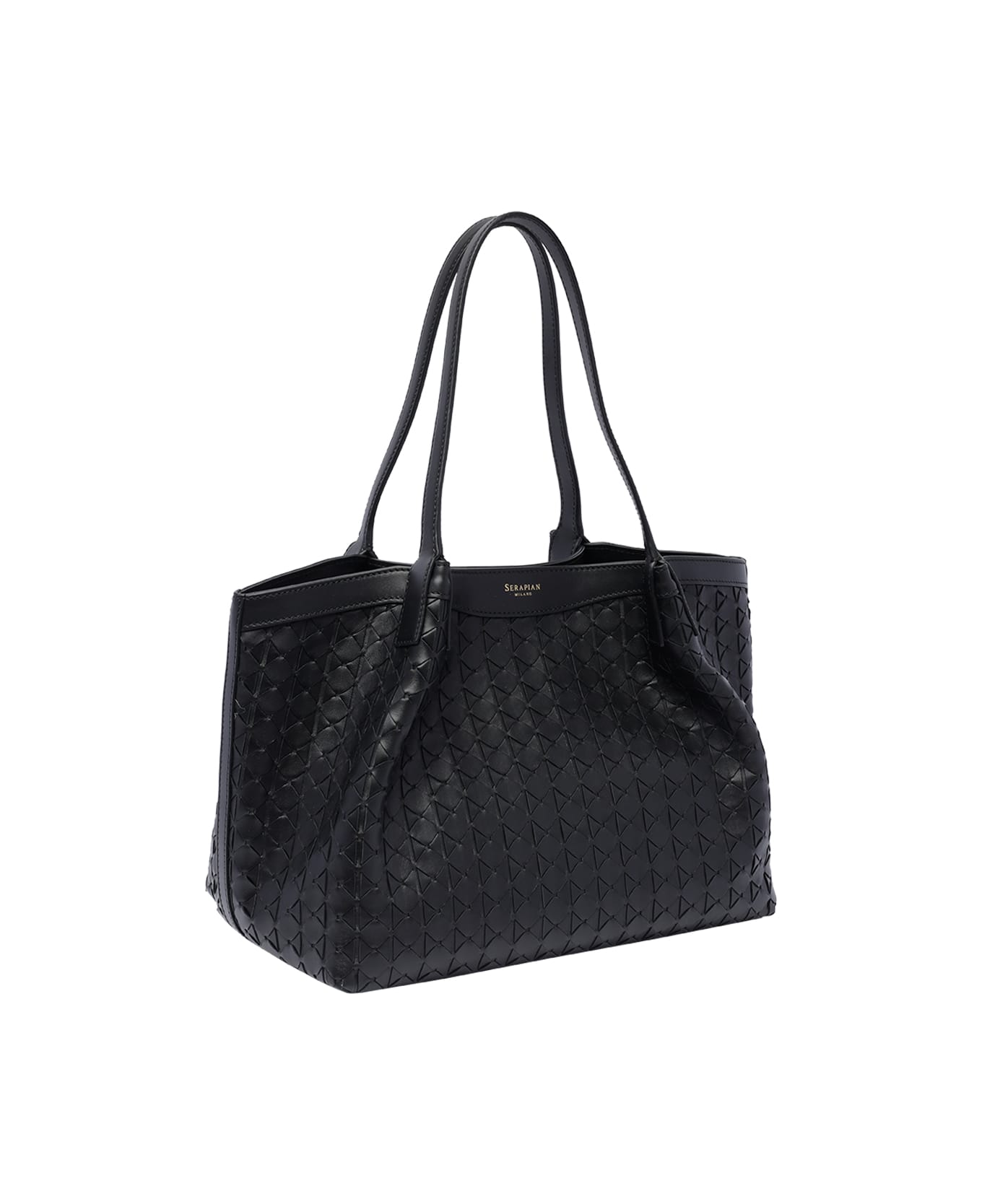 Serapian Small Secret Bag Mosaico - Black