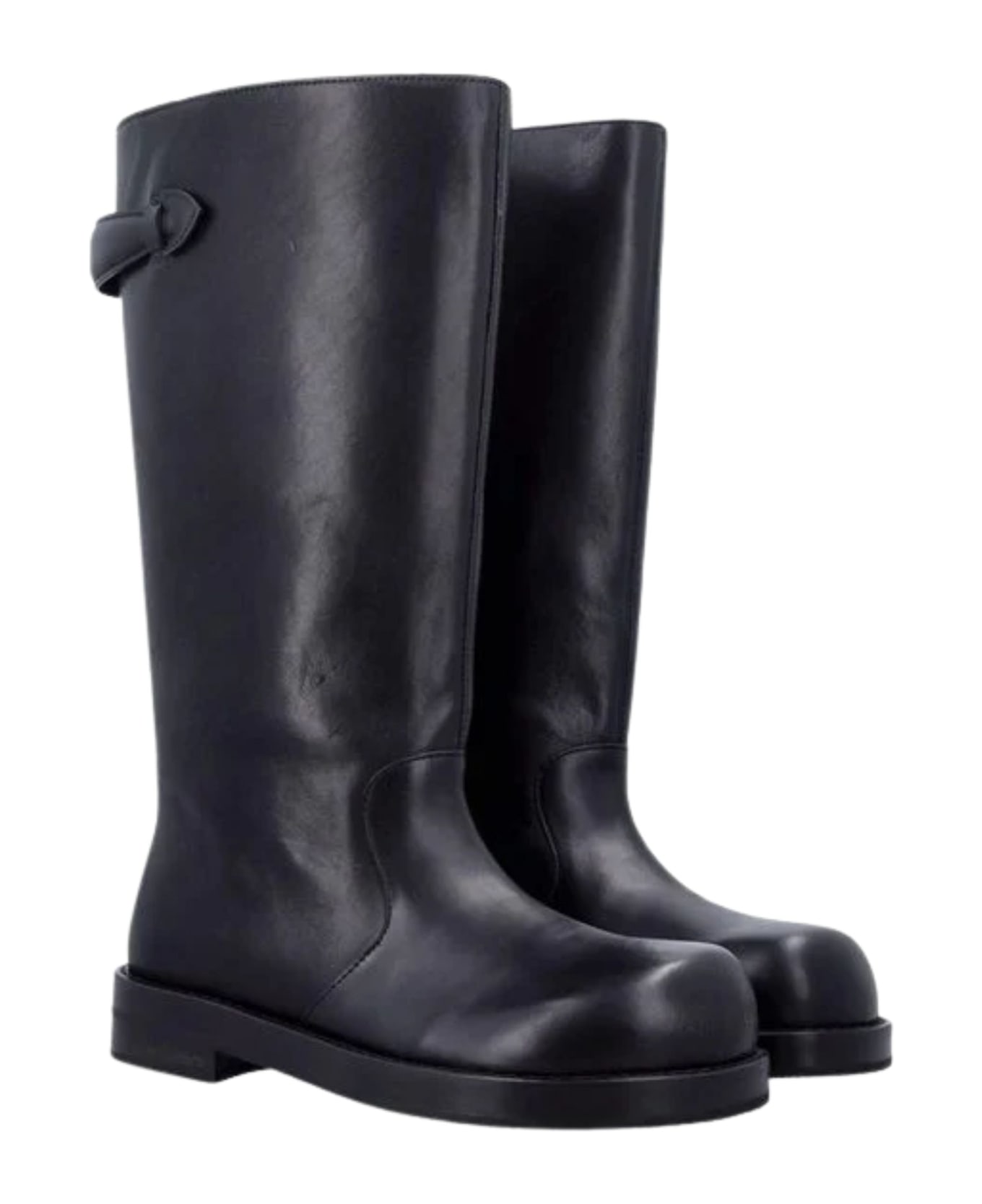 Acne Studios Half-leg Boot With Lace At The Back - Black