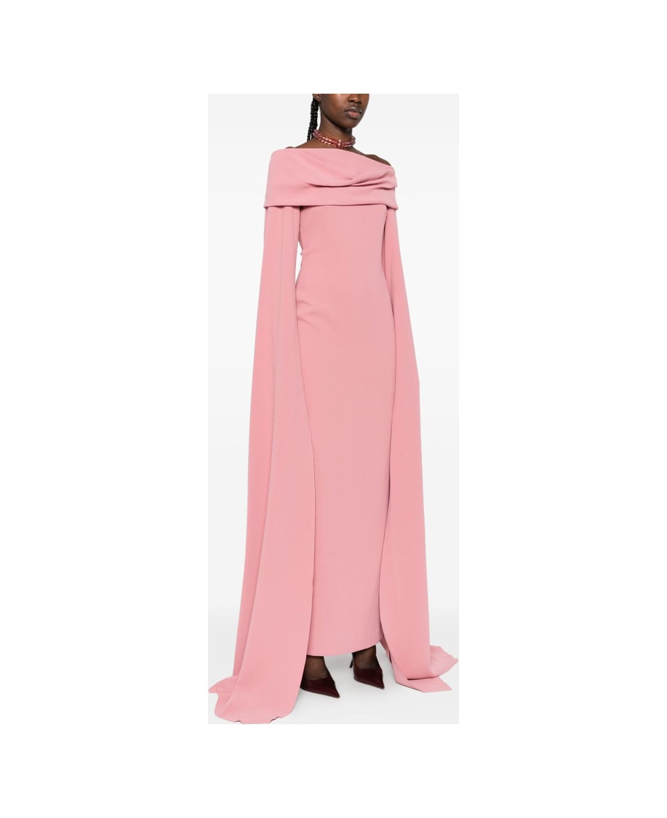 Solace London Nuri Midi Dress - Pink