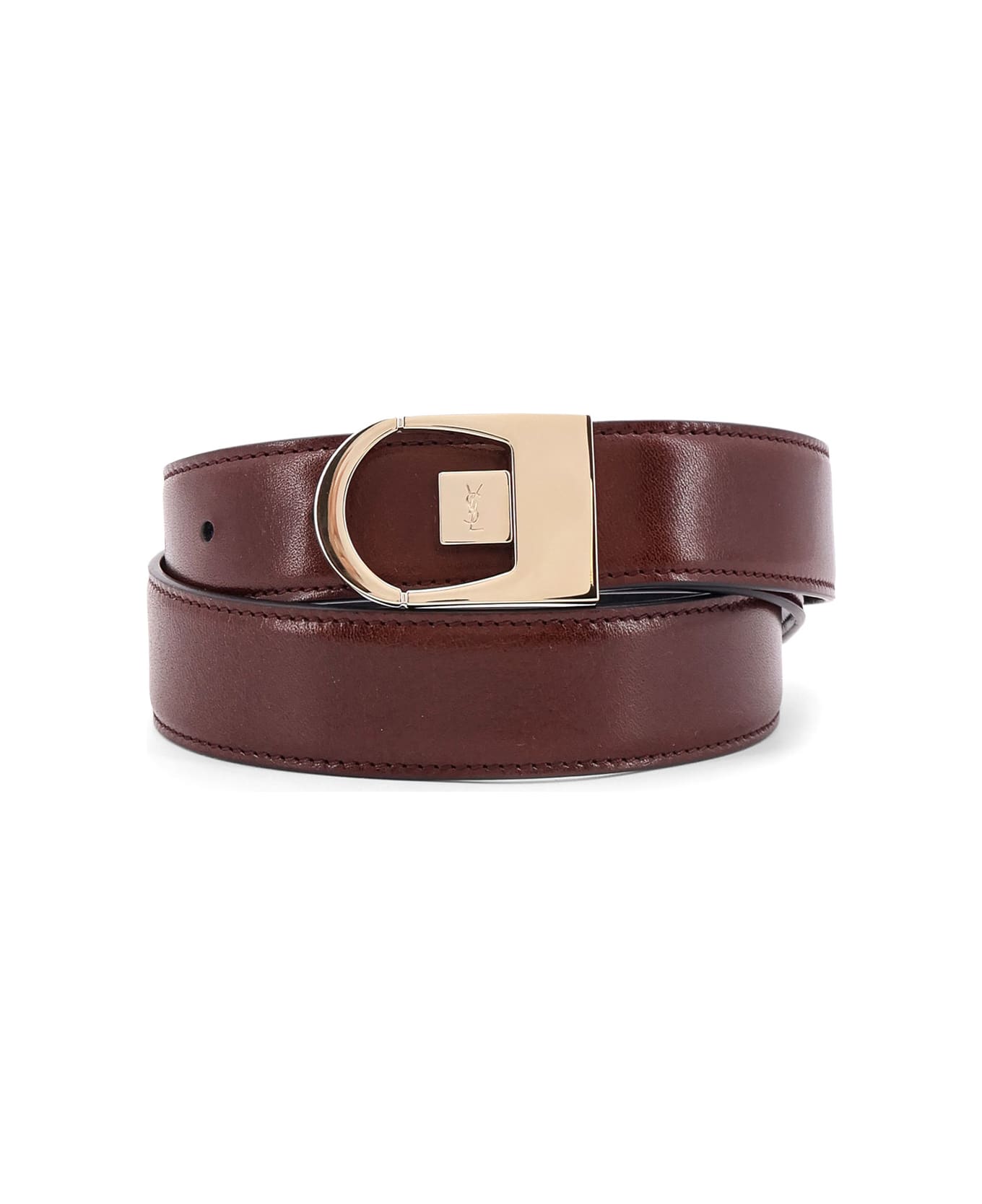 Saint Laurent Reversible Leather Belt - Black