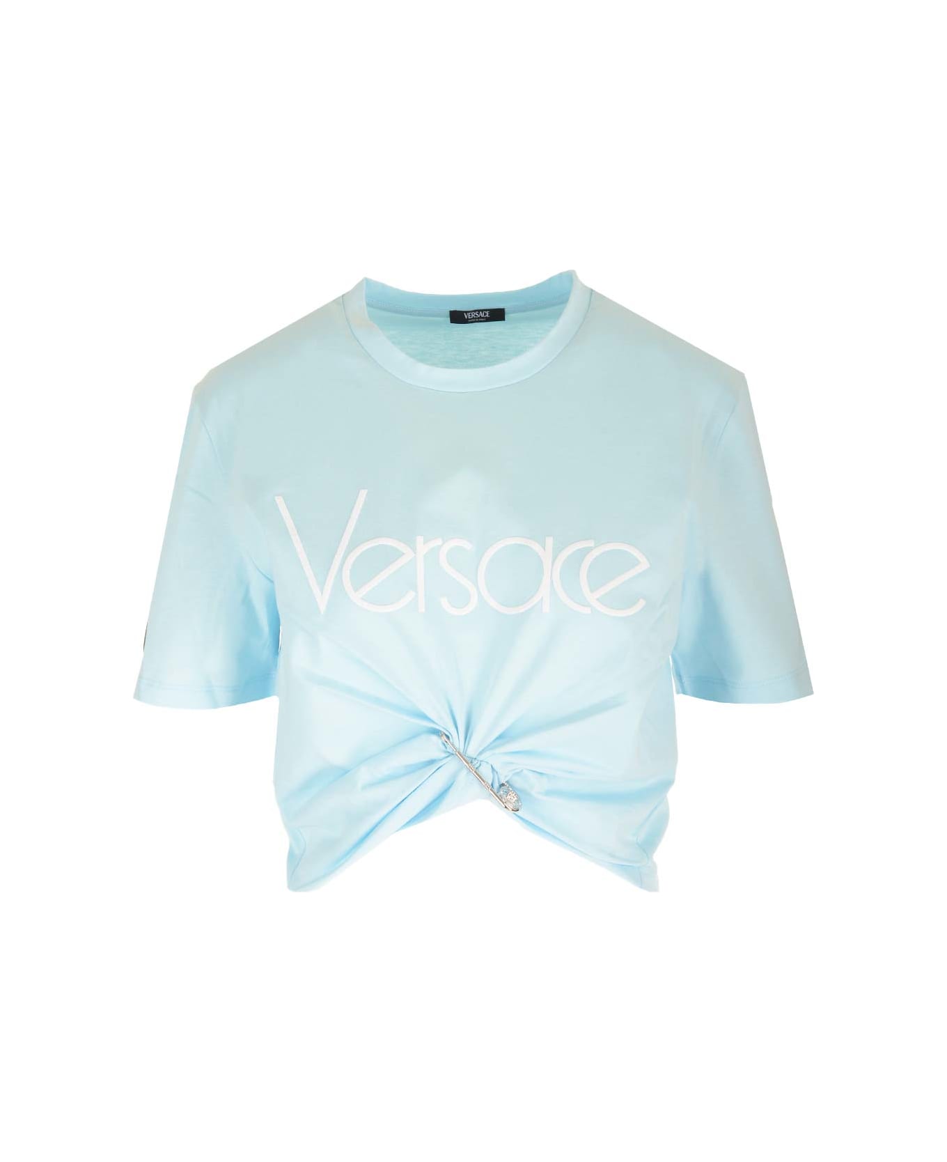 Versace Safety Pin Detail Top - BLUE