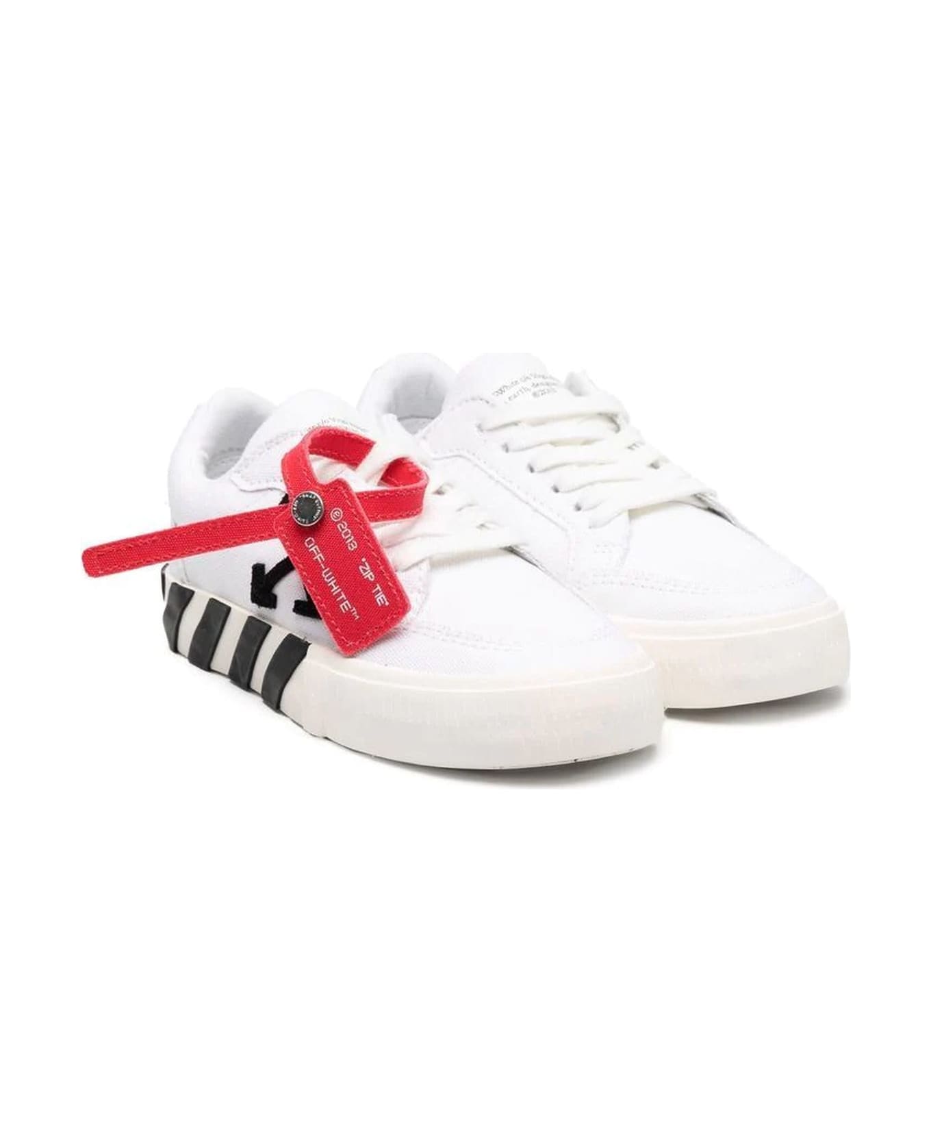Off-White White Arrows Vulcanized Zip-tie Sneakers - WHITE