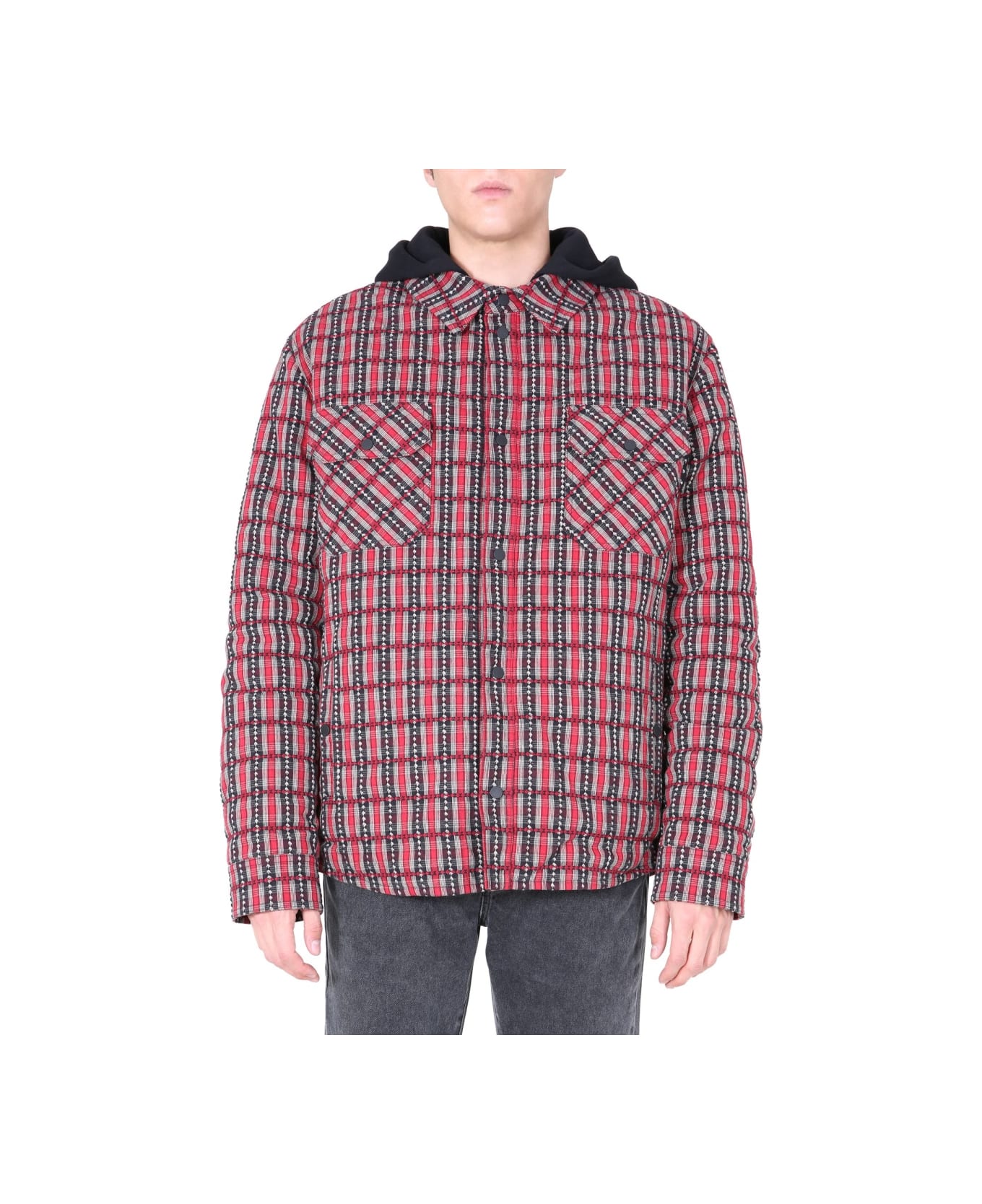 Off-White Padded Shirt - RED シャツ