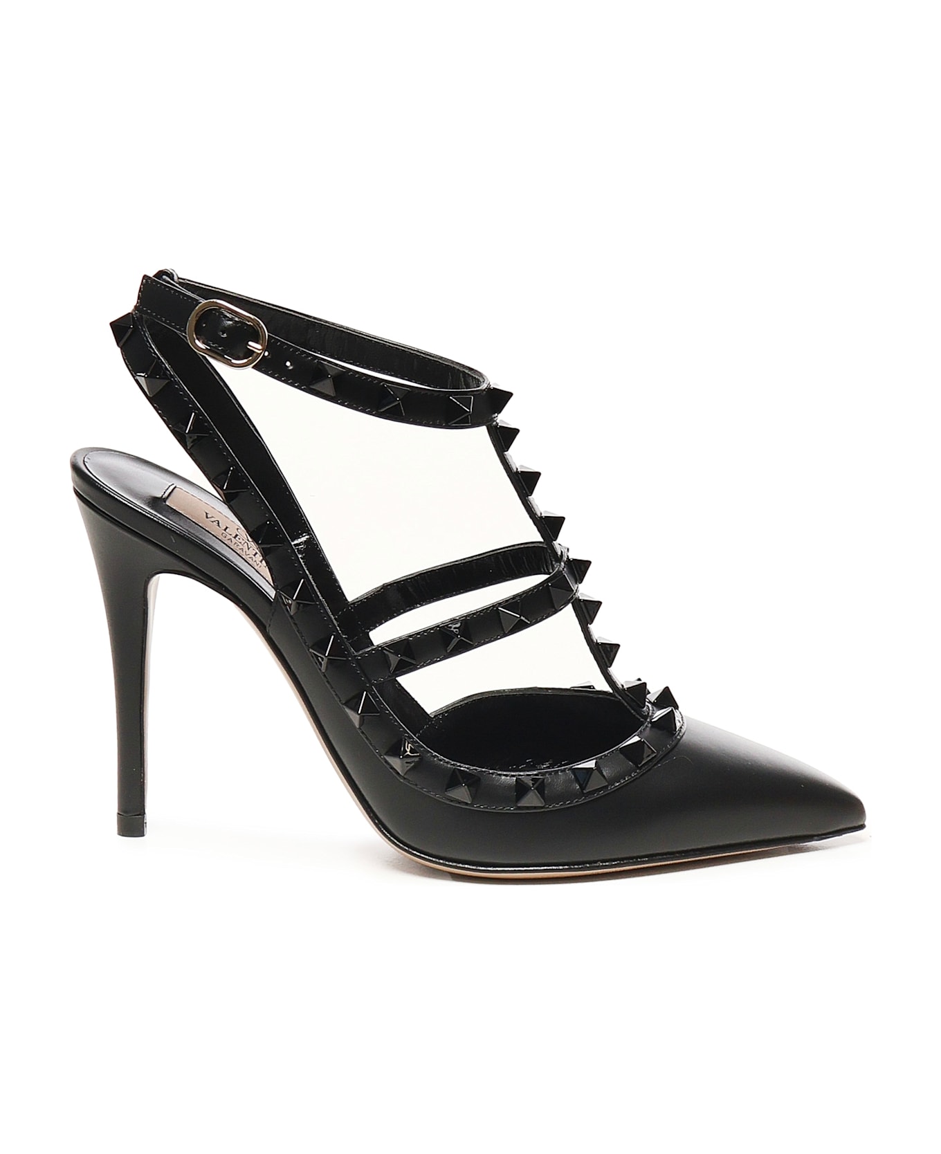 Valentino Garavani Rockstud Pumps With Straps - Black
