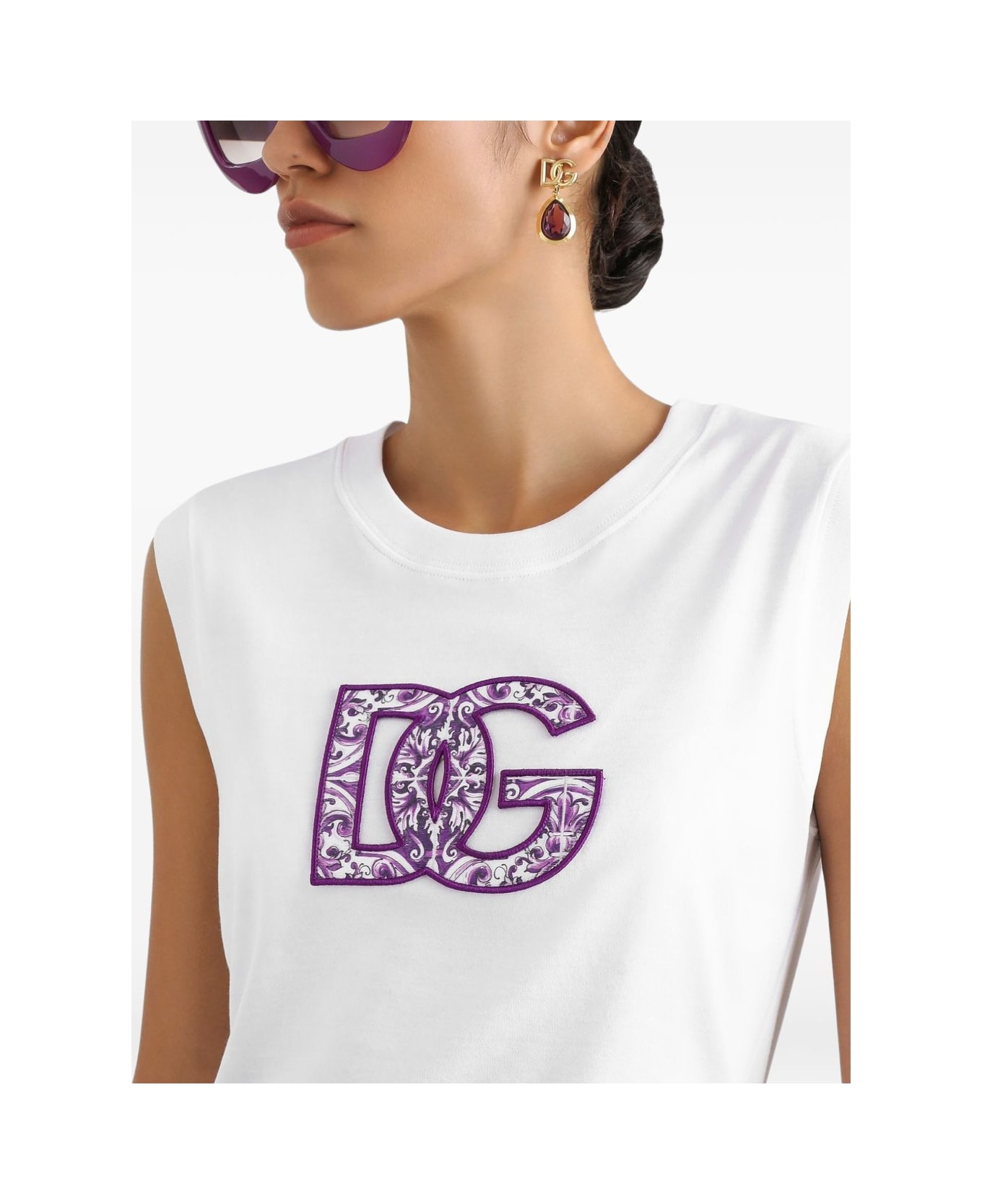 Dolce 
Gabbana Logo Cotton T-shirt - White
