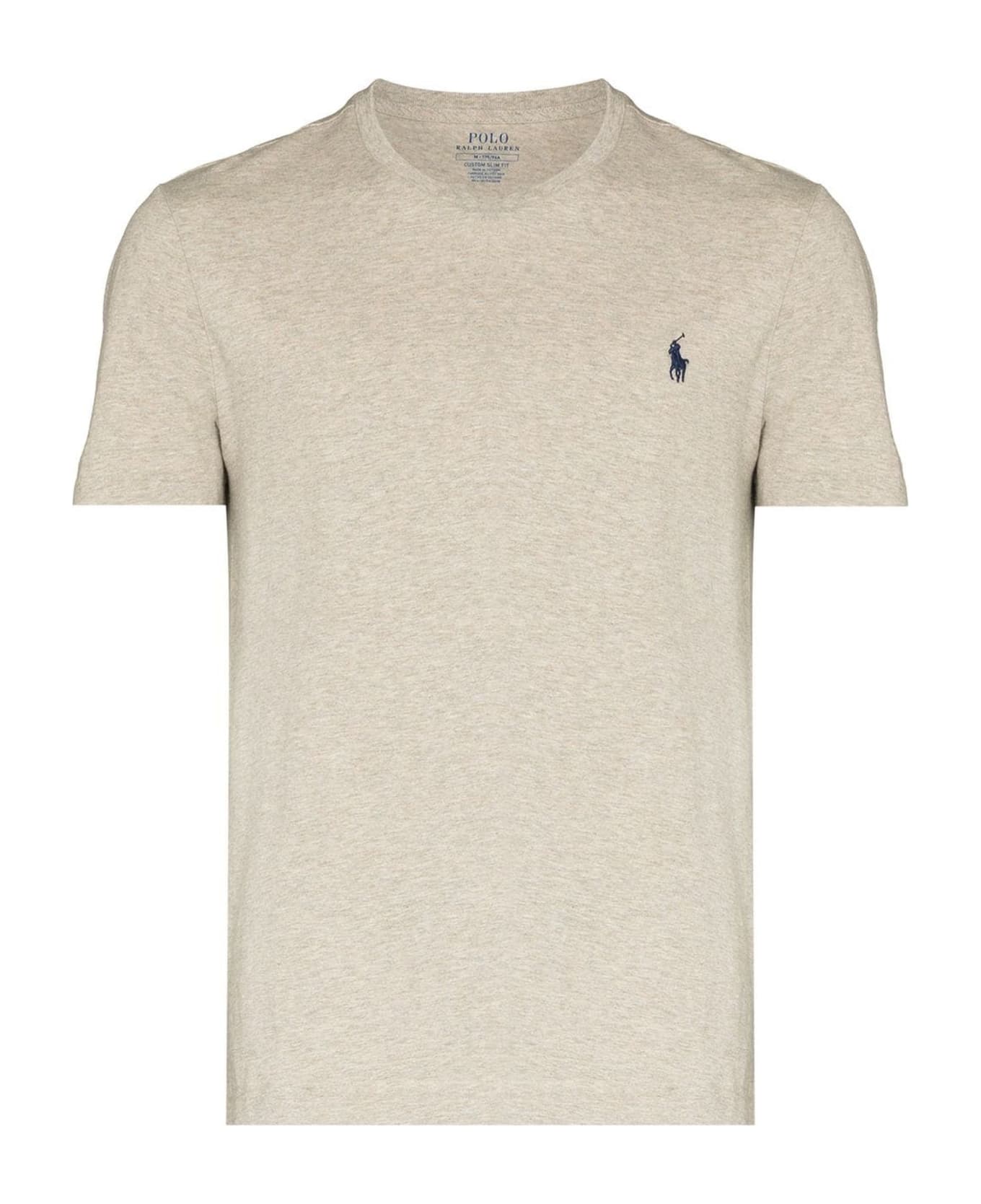 Ralph Lauren Grey Cotton T-shirt - New Grey Heather