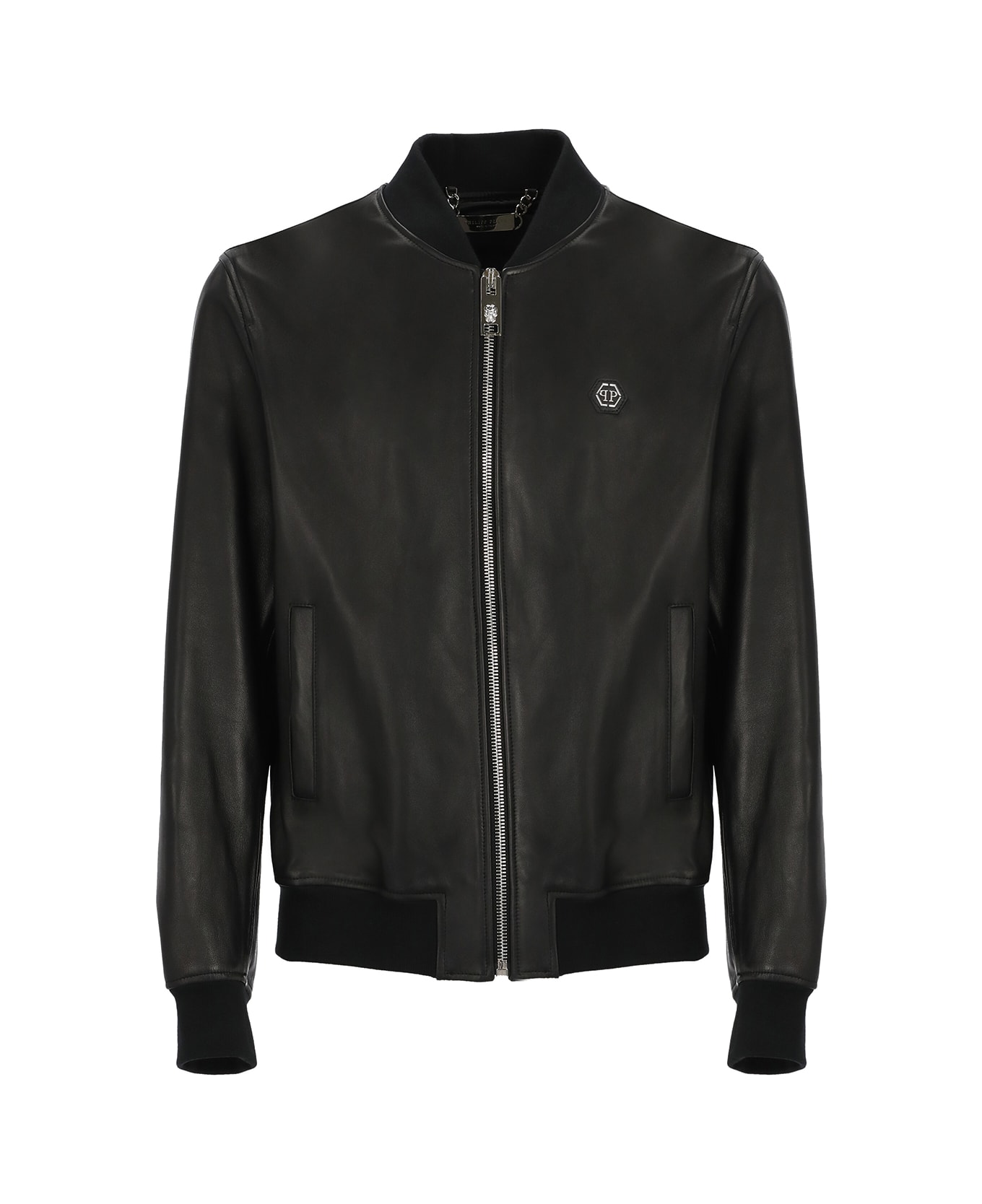 Philipp Plein Billy Leather Jacket - Black