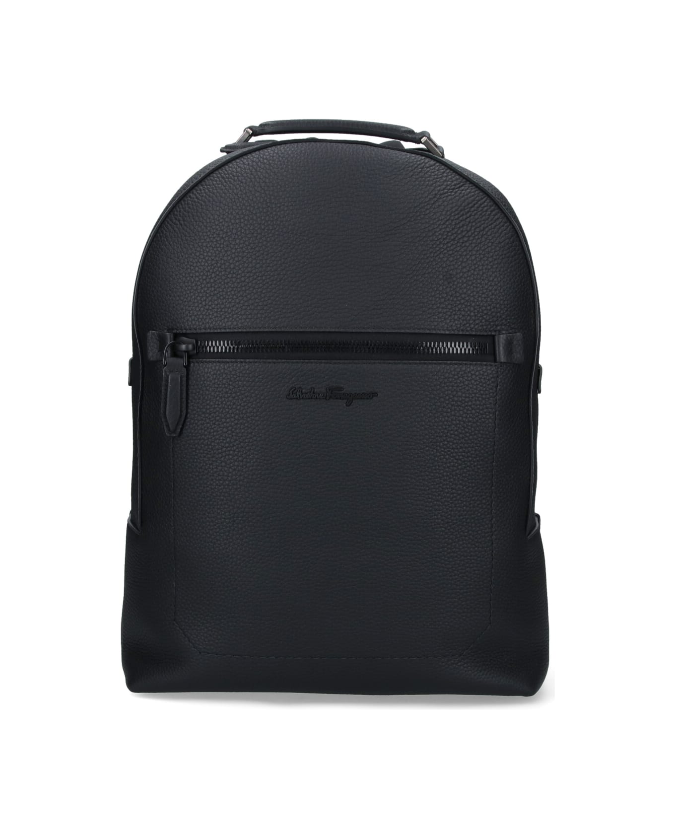 Ferragamo Logo Backpack - Black  