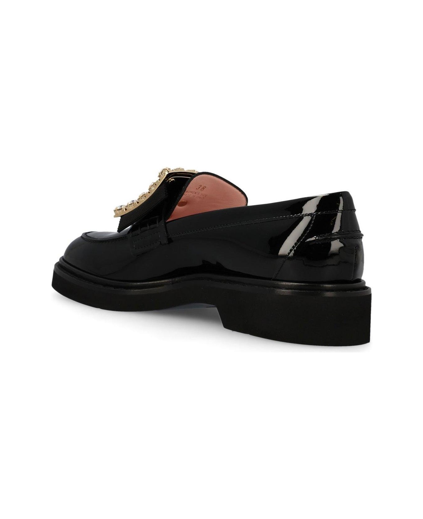 Roger Vivier Embellished Slip-on Loafers - Black
