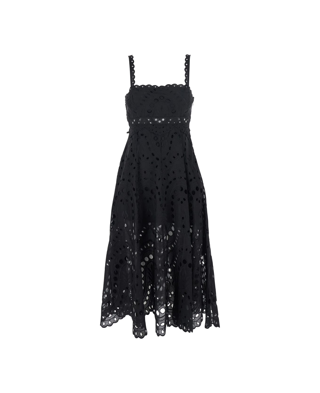 Charo Ruiz Long Dress Glimmer - Black