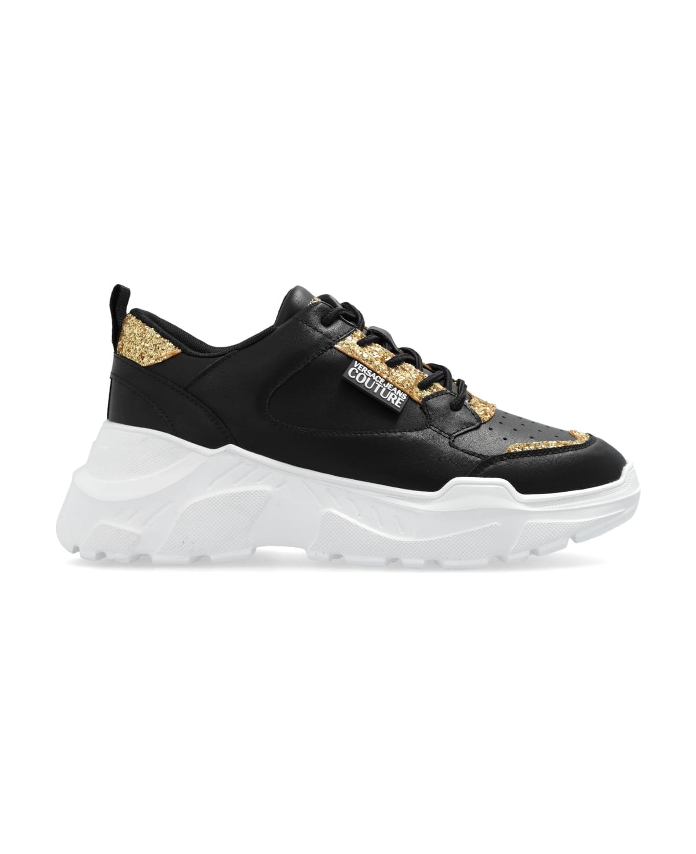 【関税＆送料込み】Versace Sneakers With Print Versace Jeans Couture White & Black Printed Sneakers Versace
