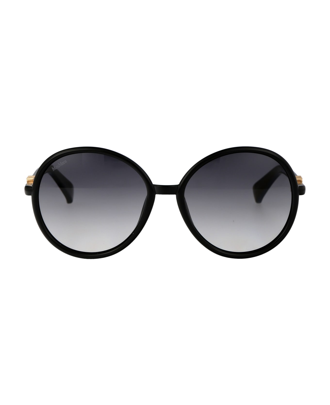 Max Mara Emme15 Sunglasses - 01B Nero Lucido/Fumo Grad
