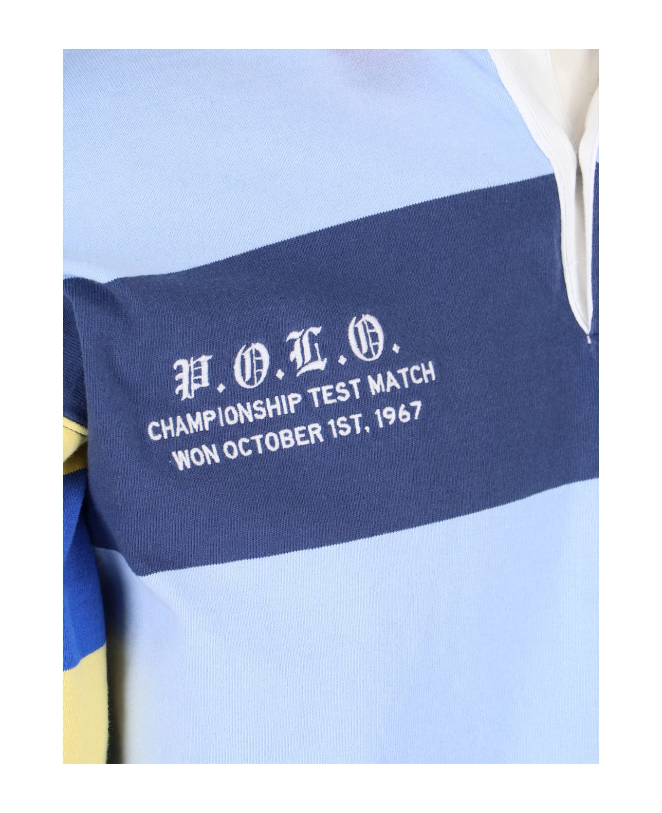 Polo Ralph Lauren Striped Rugby Jersey - Light Blue