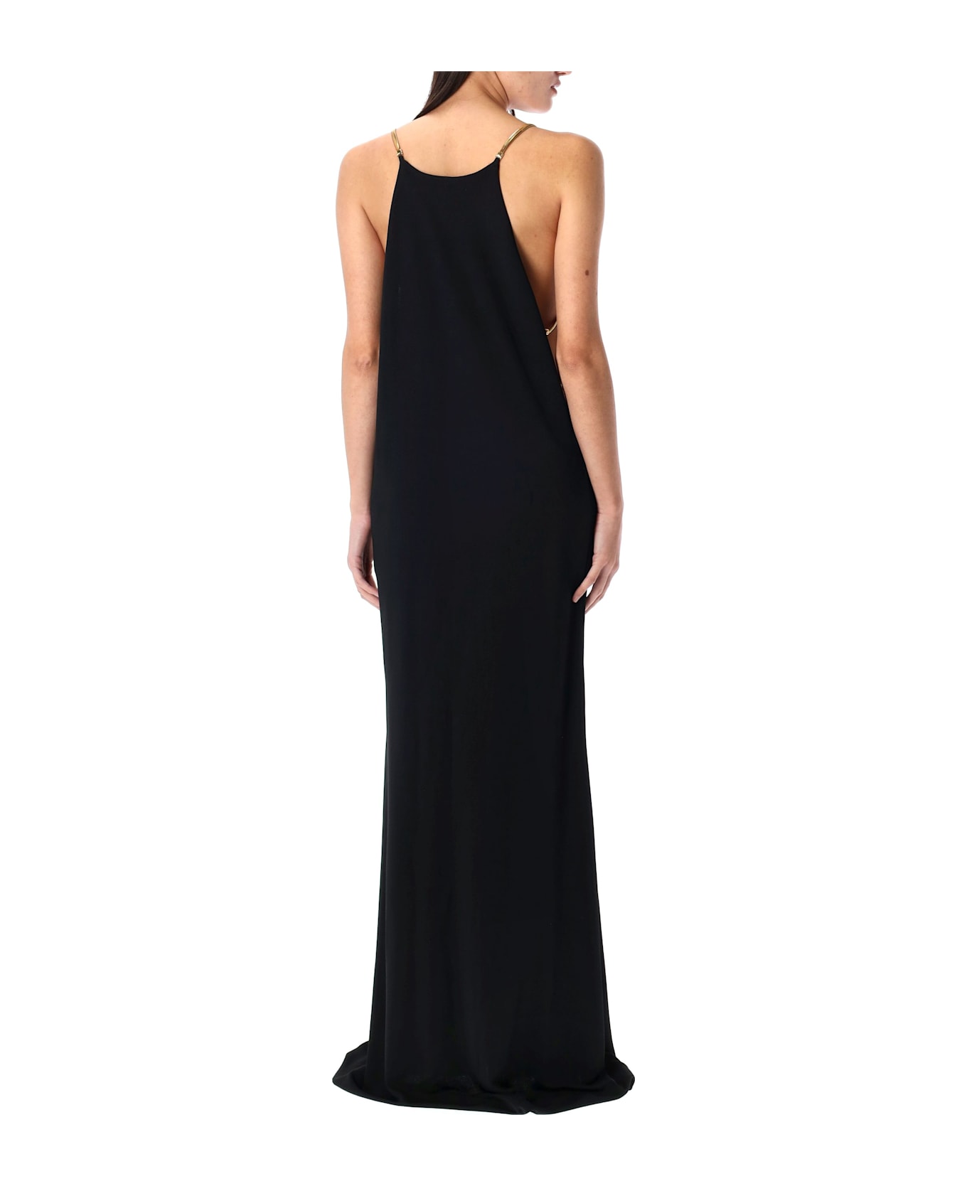 Tom Ford Evening Dress With Gold Chain - BLACK