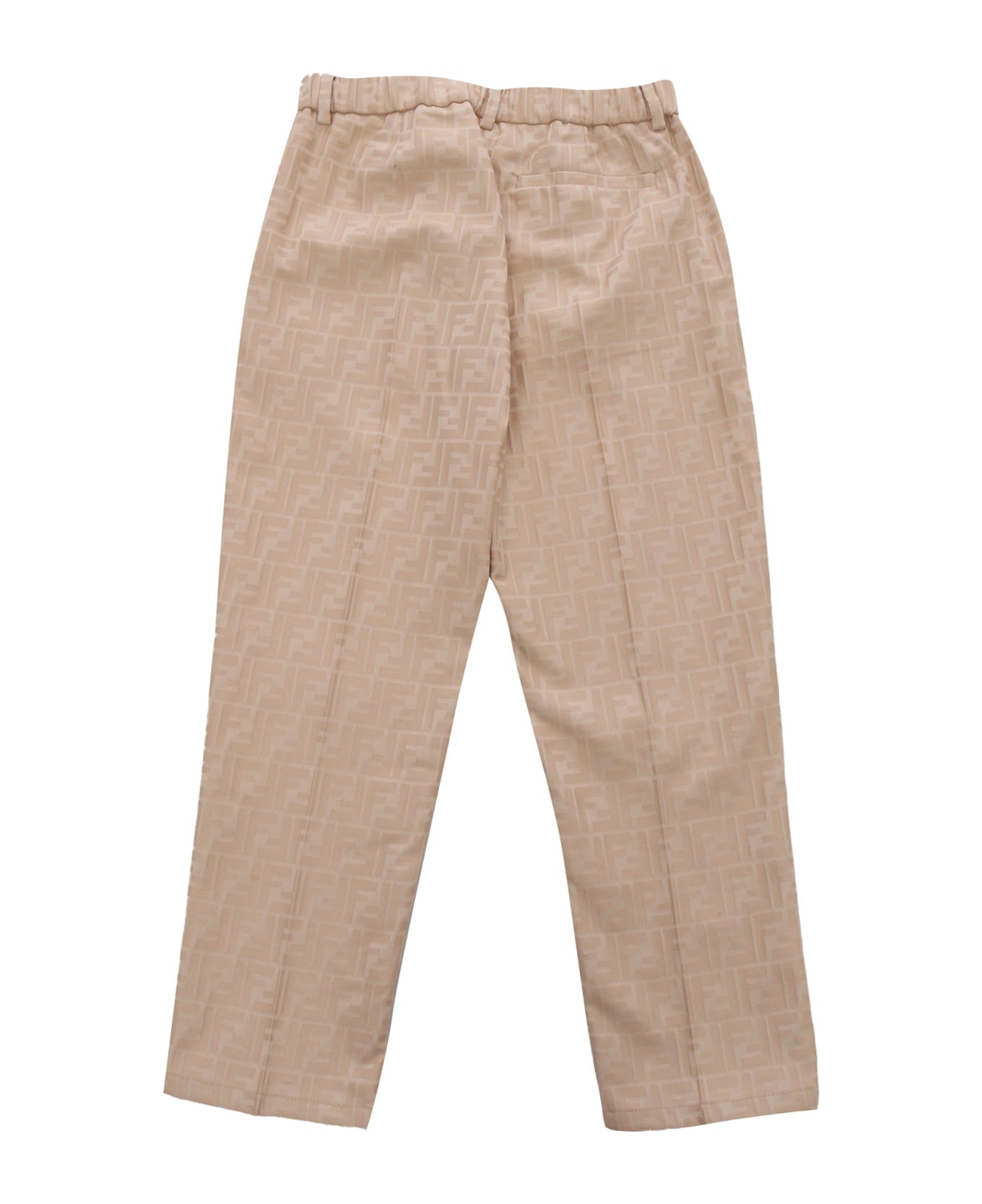 Fendi Ff Jacquard Trousers - WHITE