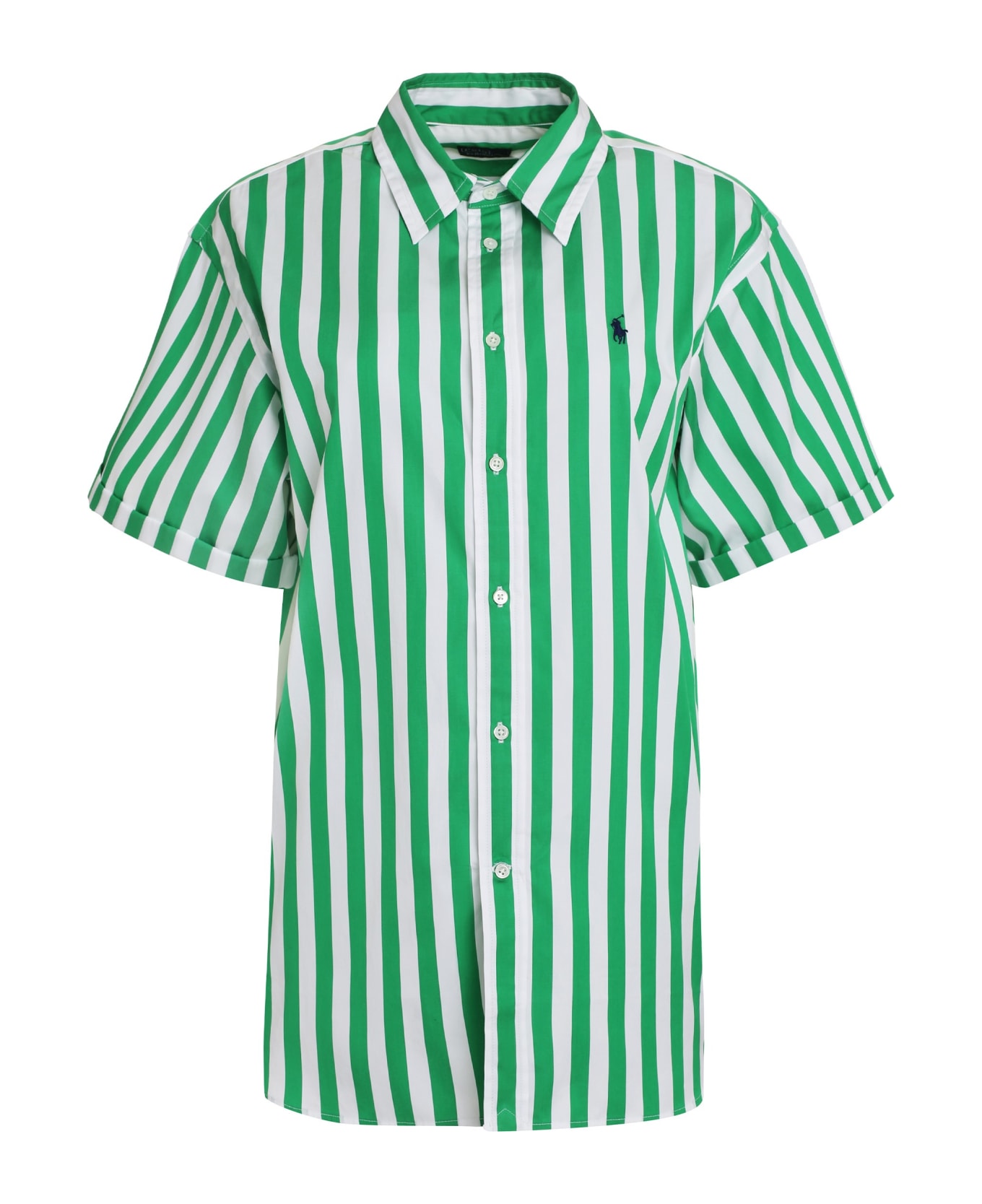 Polo Ralph Lauren Striped Cotton Shirt - green シャツ