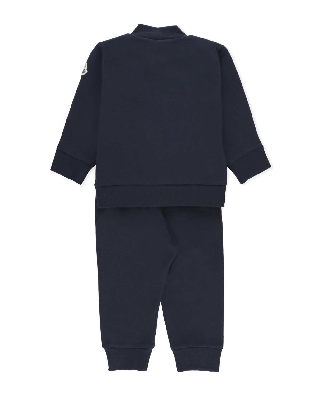 Moncler Two Pieces Jumpsuit With Logo - Blue